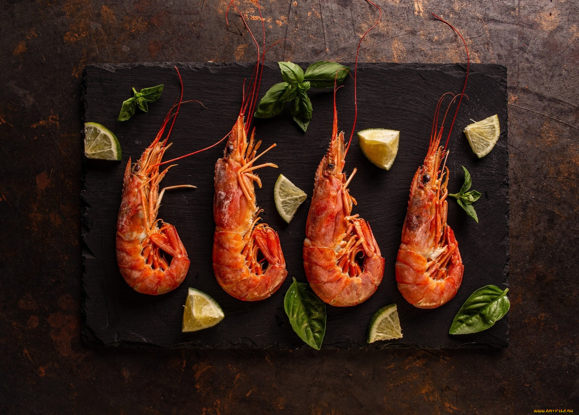 еда, рыбные, блюда, , с, морепродуктами, креветки