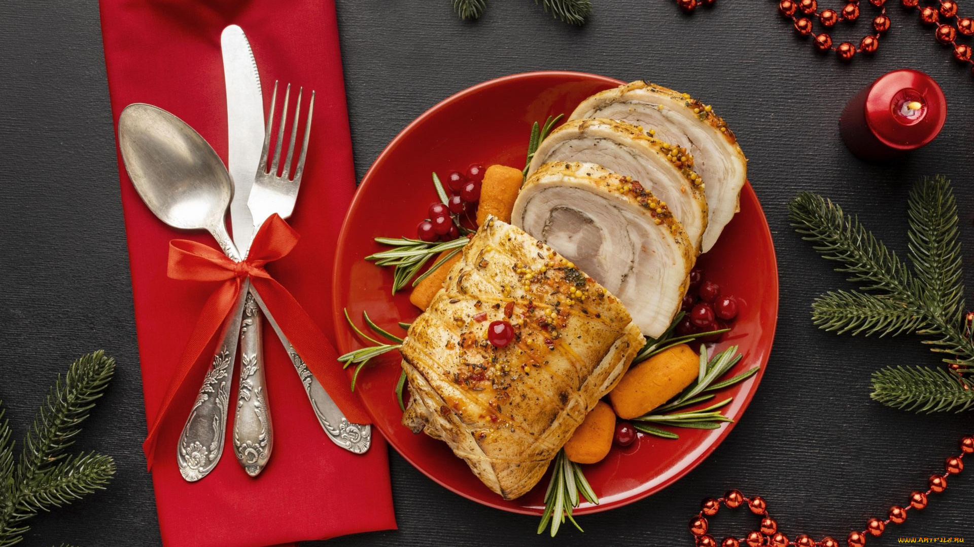 еда, мясные, блюда, салфетка, приборы, буженина