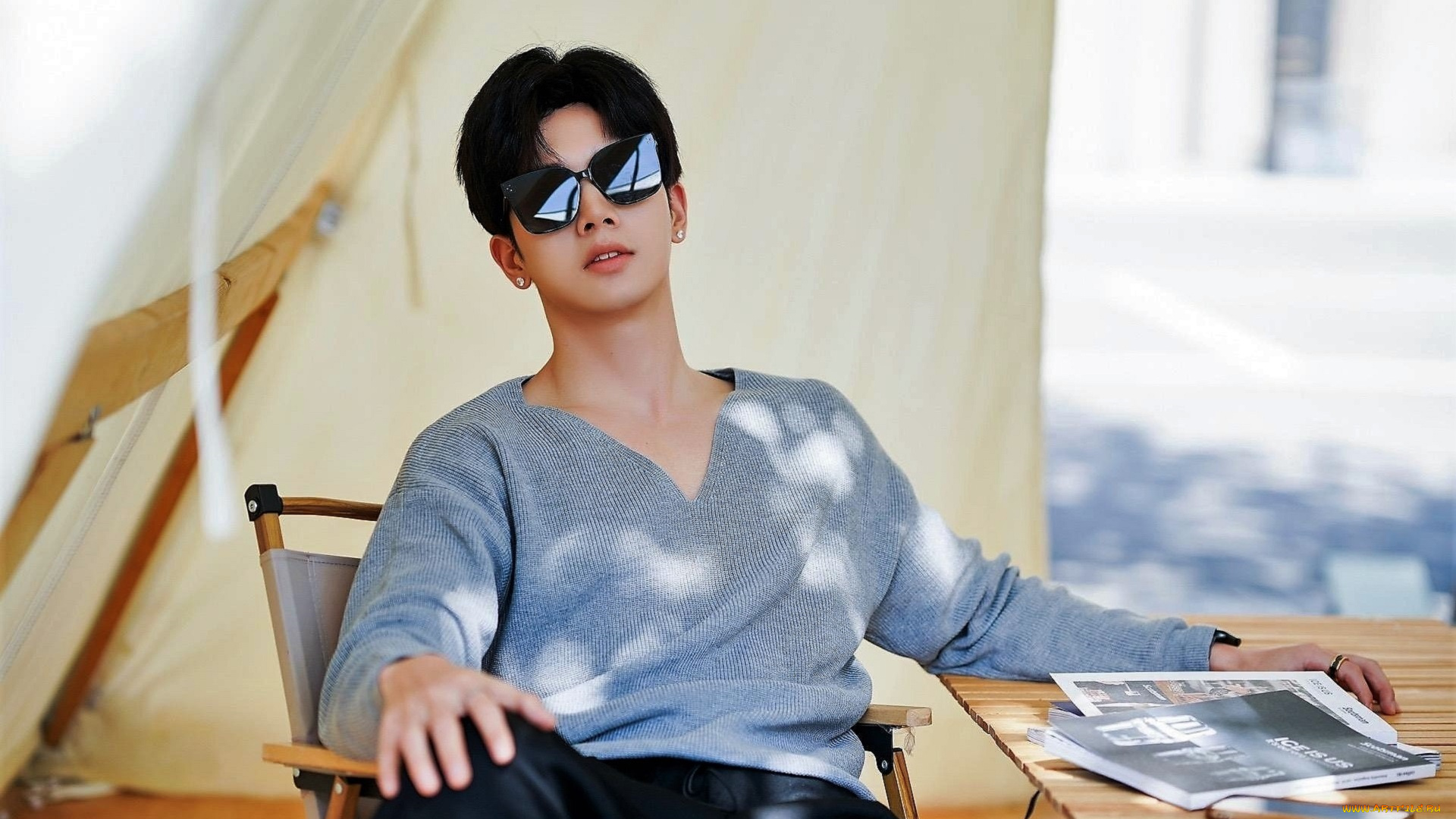 мужчины, li, fei, richard, актер, свитер, очки