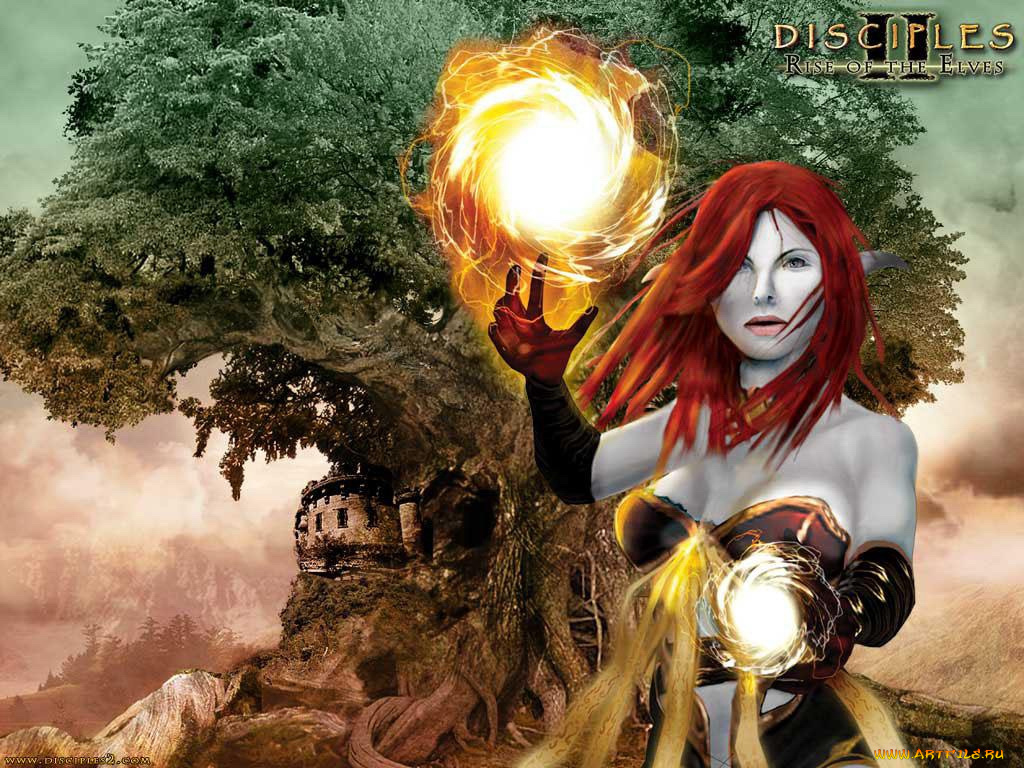видео, игры, disciples, ii, rise, of, the, elves
