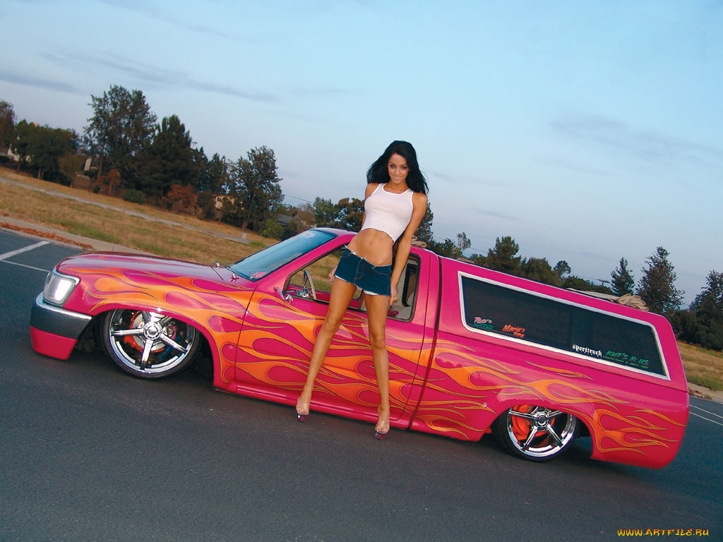 автомобили, авто, девушками