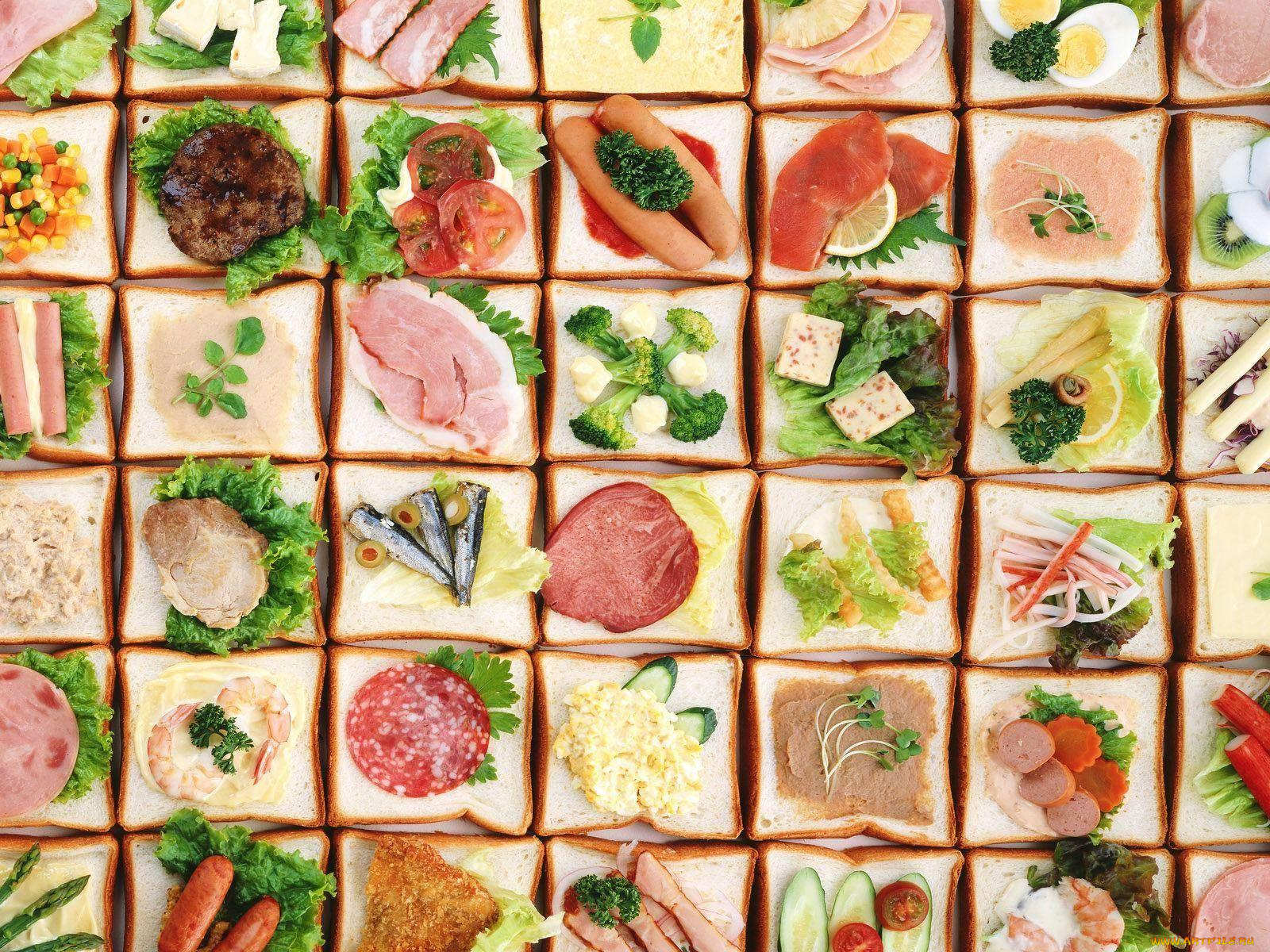 еда, бутерброды, гамбургеры, канапе