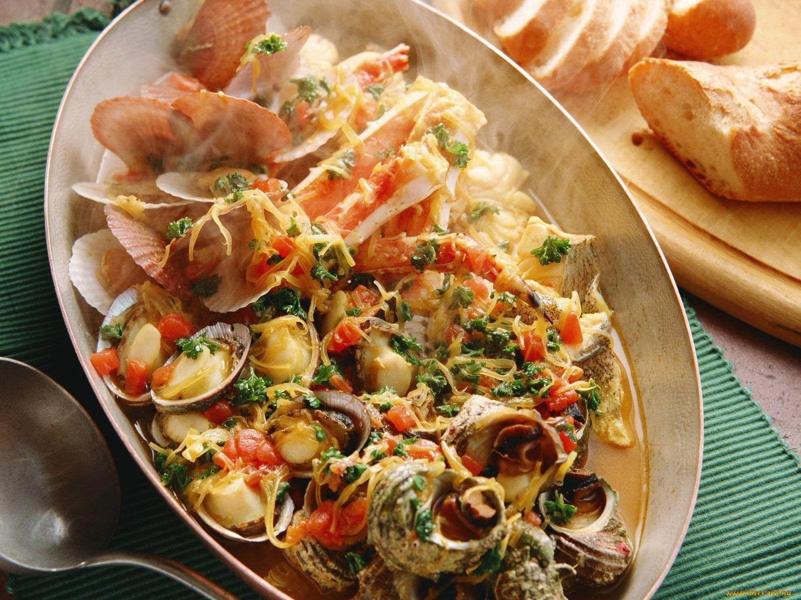 еда, рыбные, блюда, морепродуктами