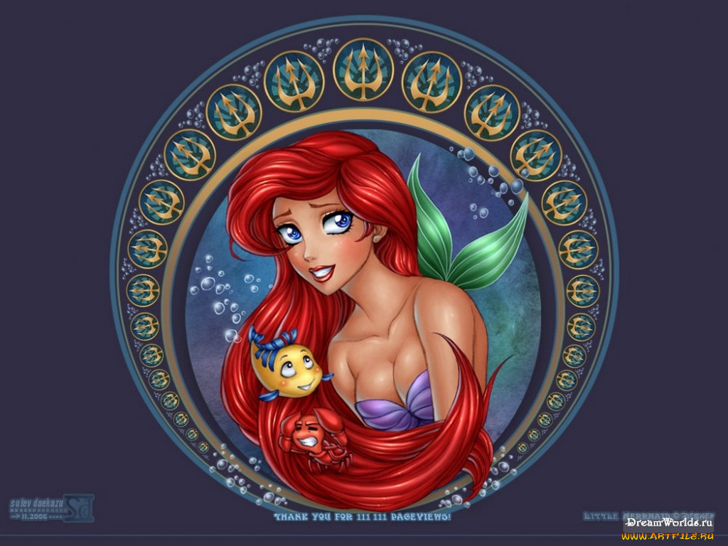 мультфильмы, the, little, mermaid