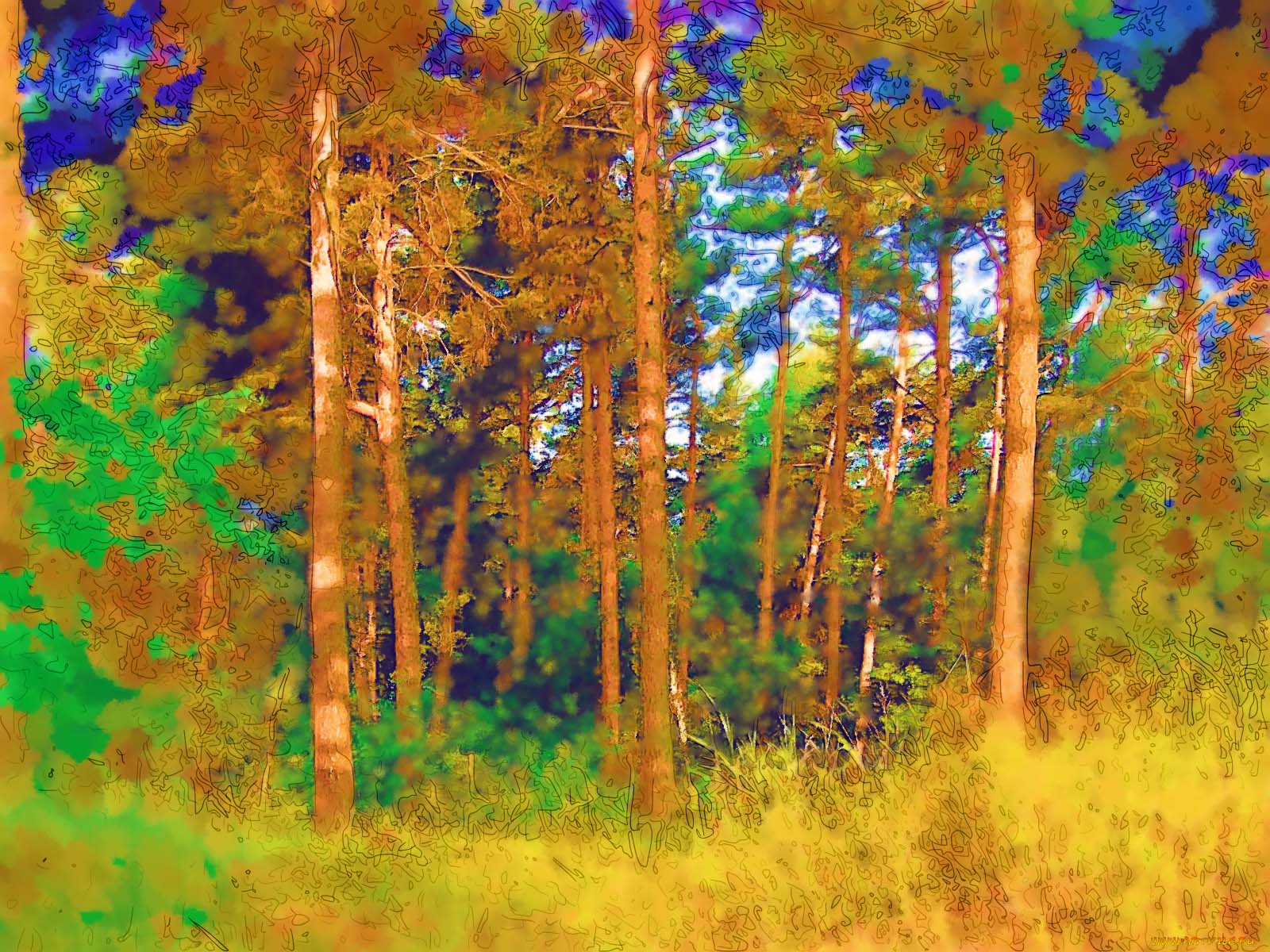 рисованные, природа