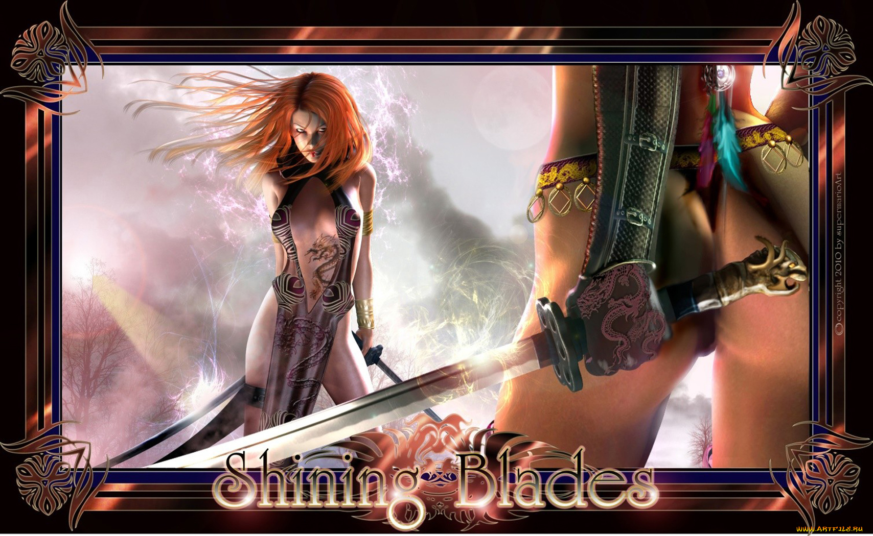 3д, графика, military, девушка, меч