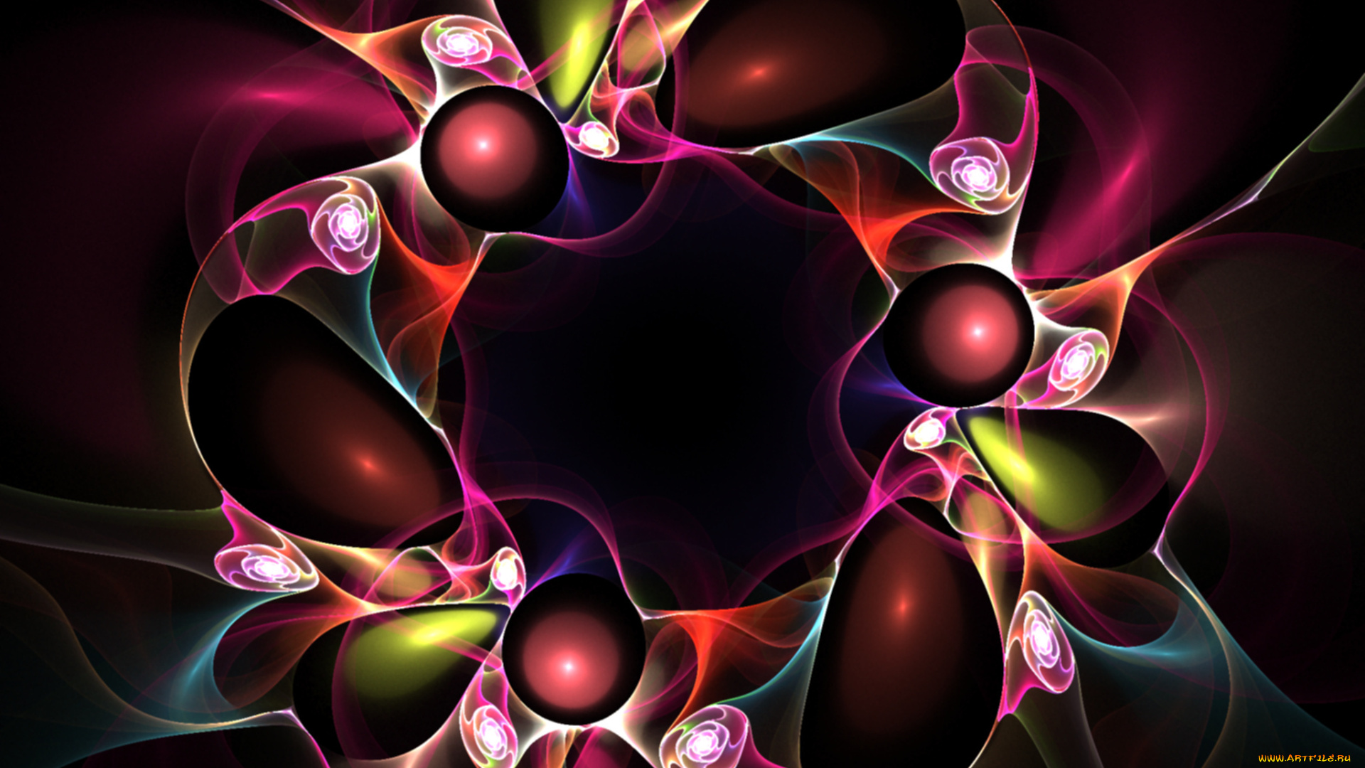 3д, графика, fractal, фракталы, девушки, аниме