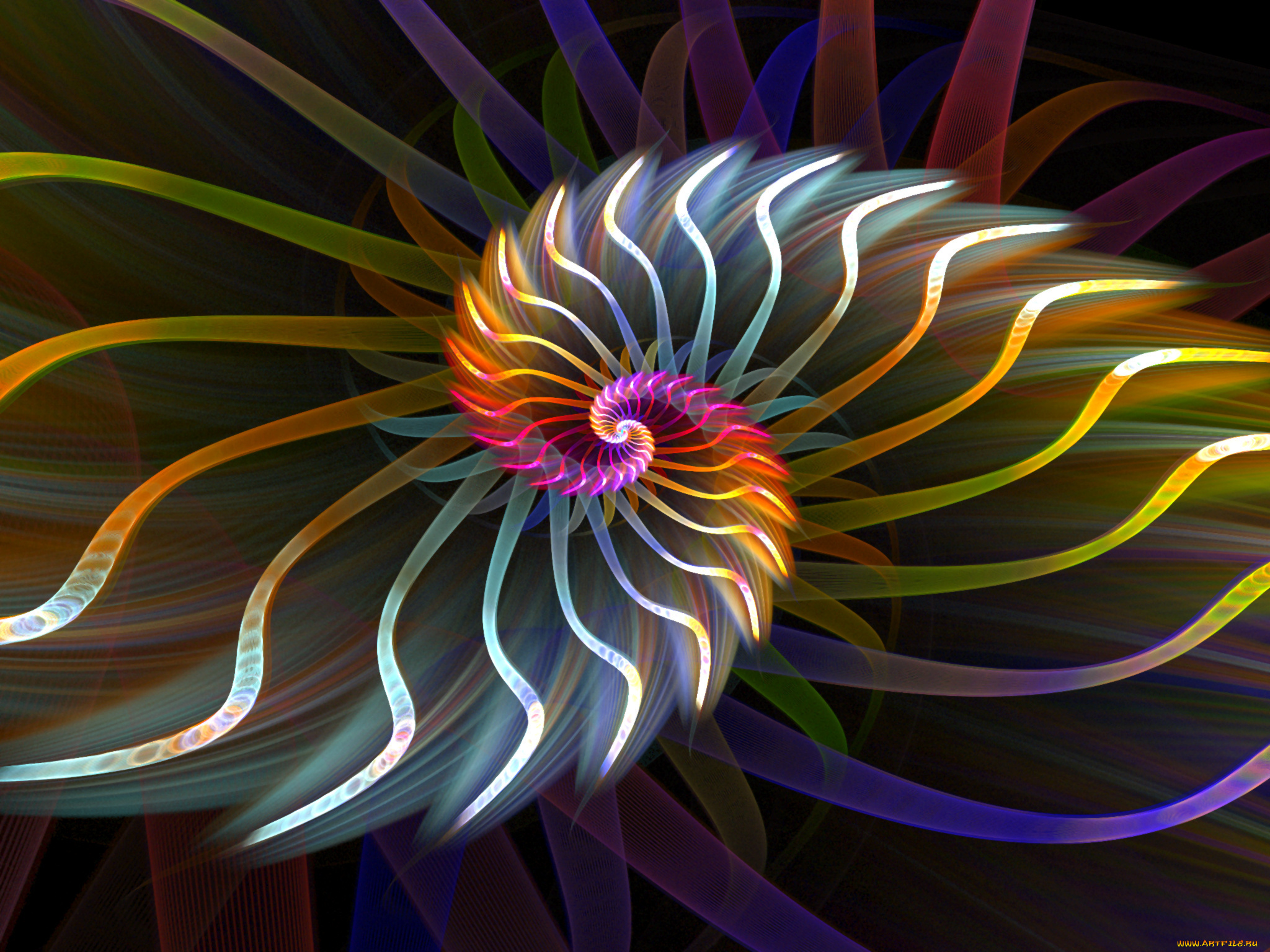 3д, графика, fractal, фракталы, аниме, девушки