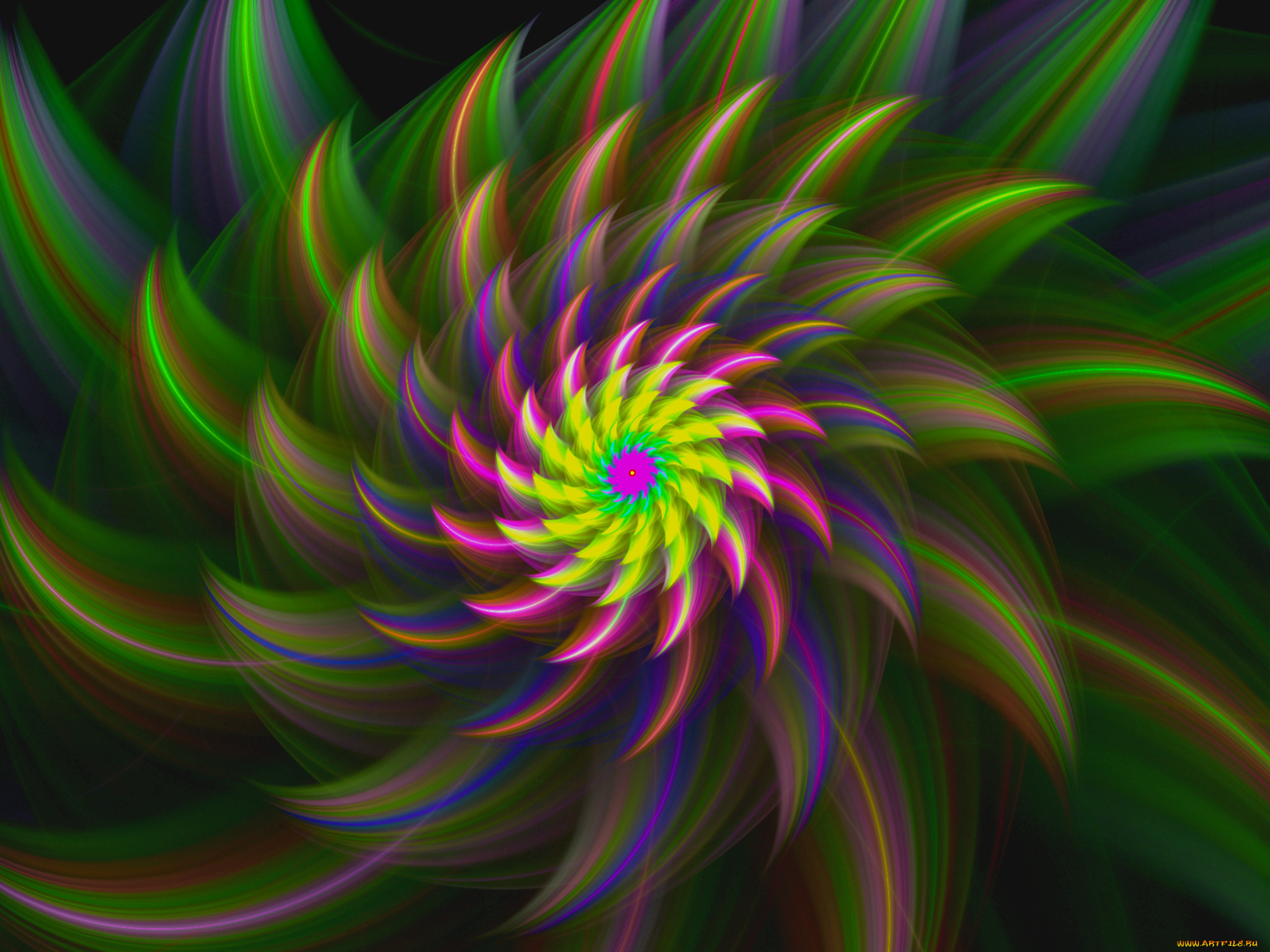 3д, графика, fractal, фракталы, аниме, девушки