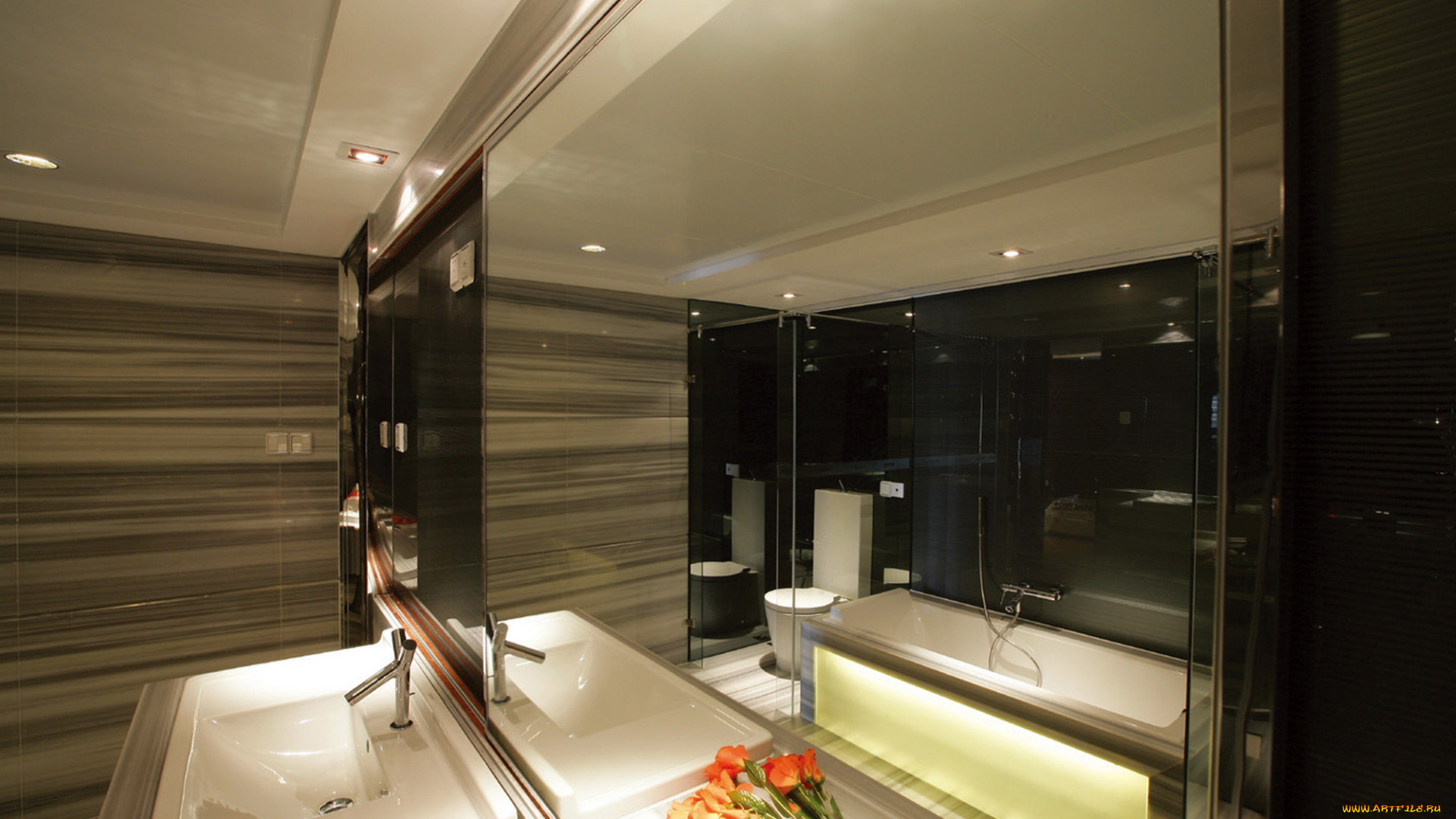 интерьер, ванная, туалетная, комнаты, стол, стулья