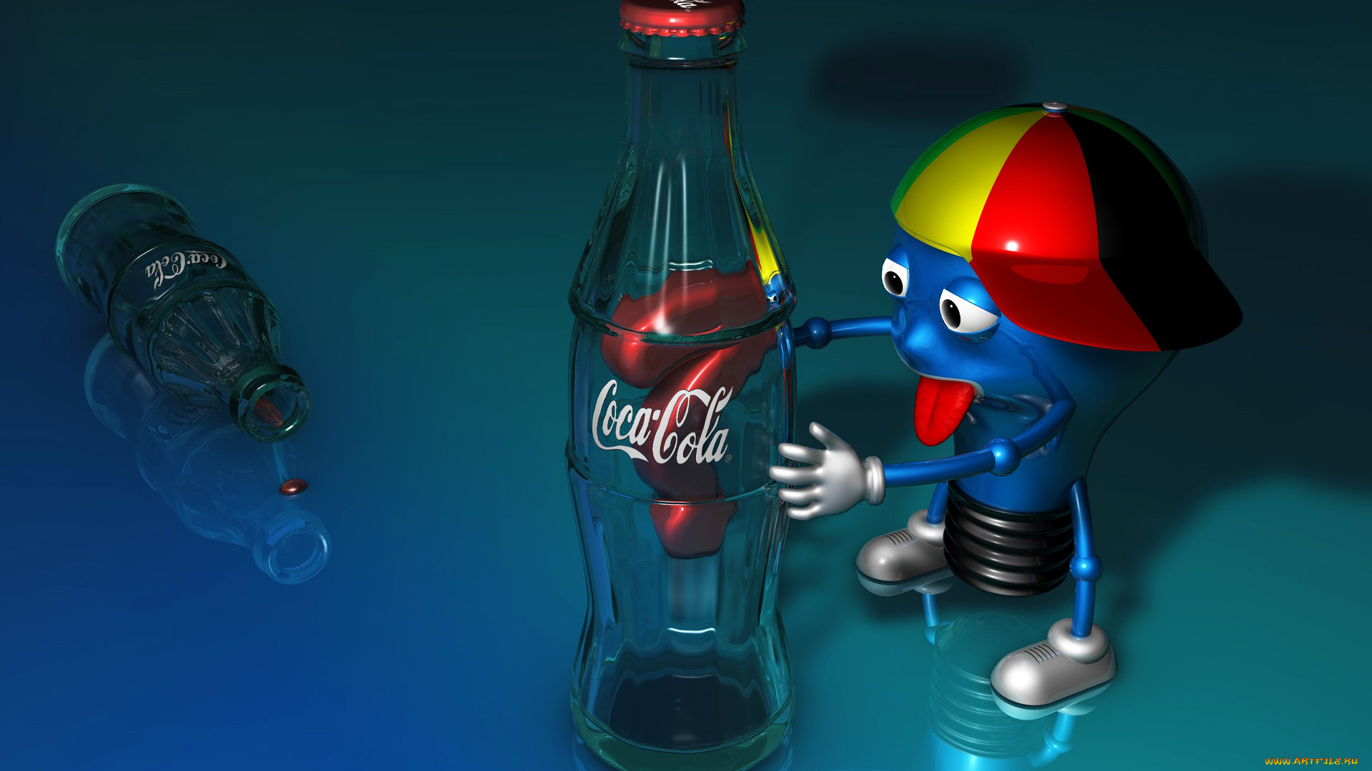 3д, графика, humor, юмор, бутылка