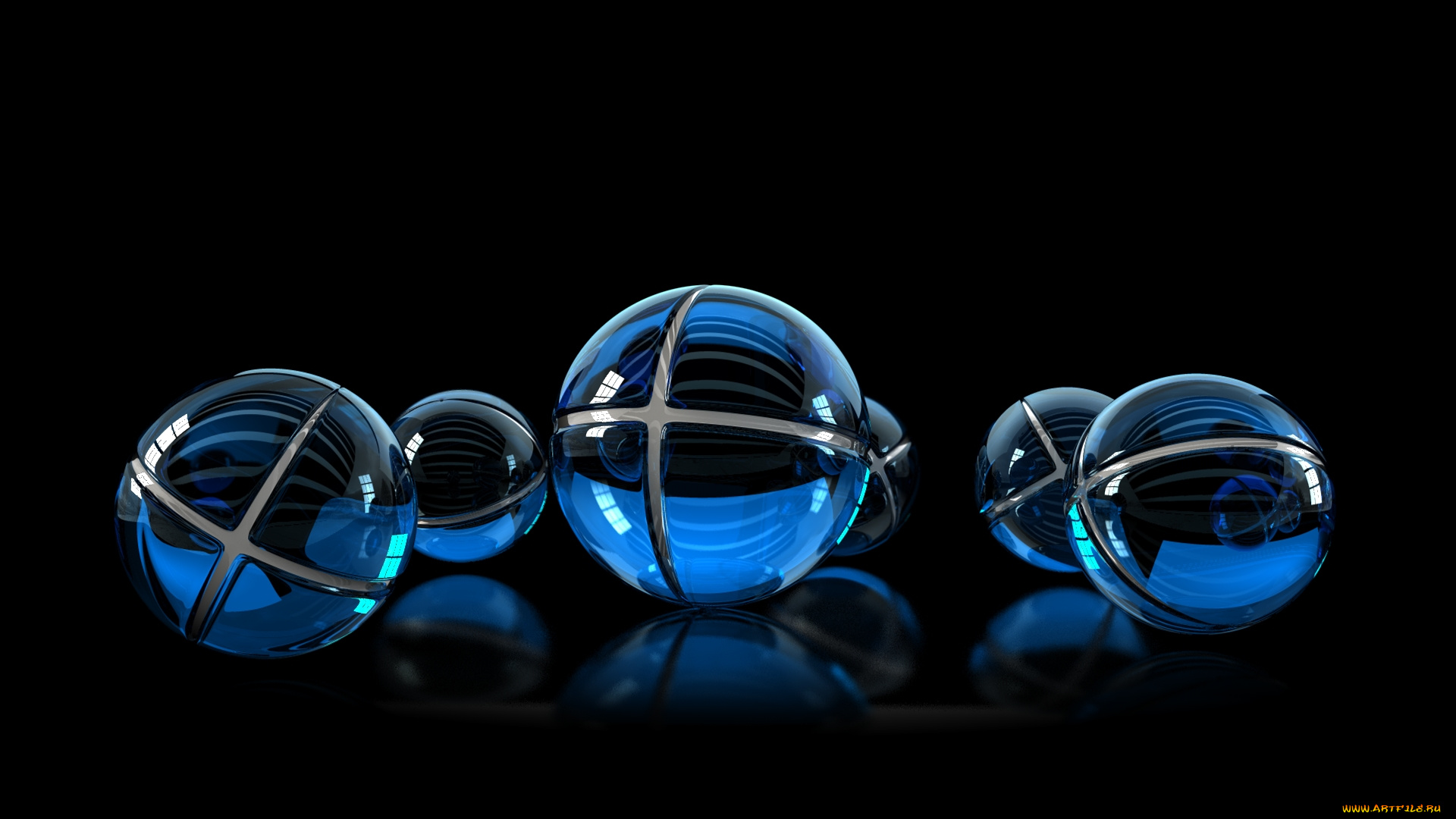 3д, графика, шары