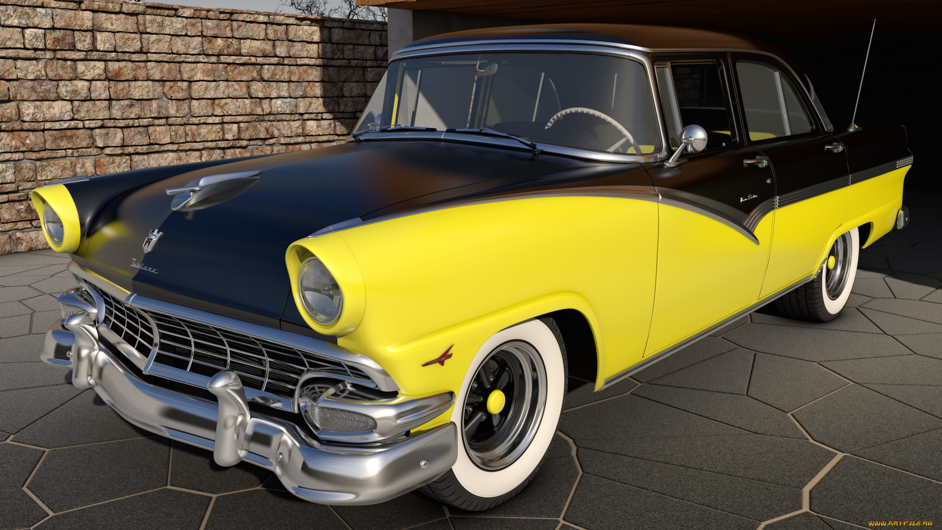 автомобили, 3д, 1956, ford