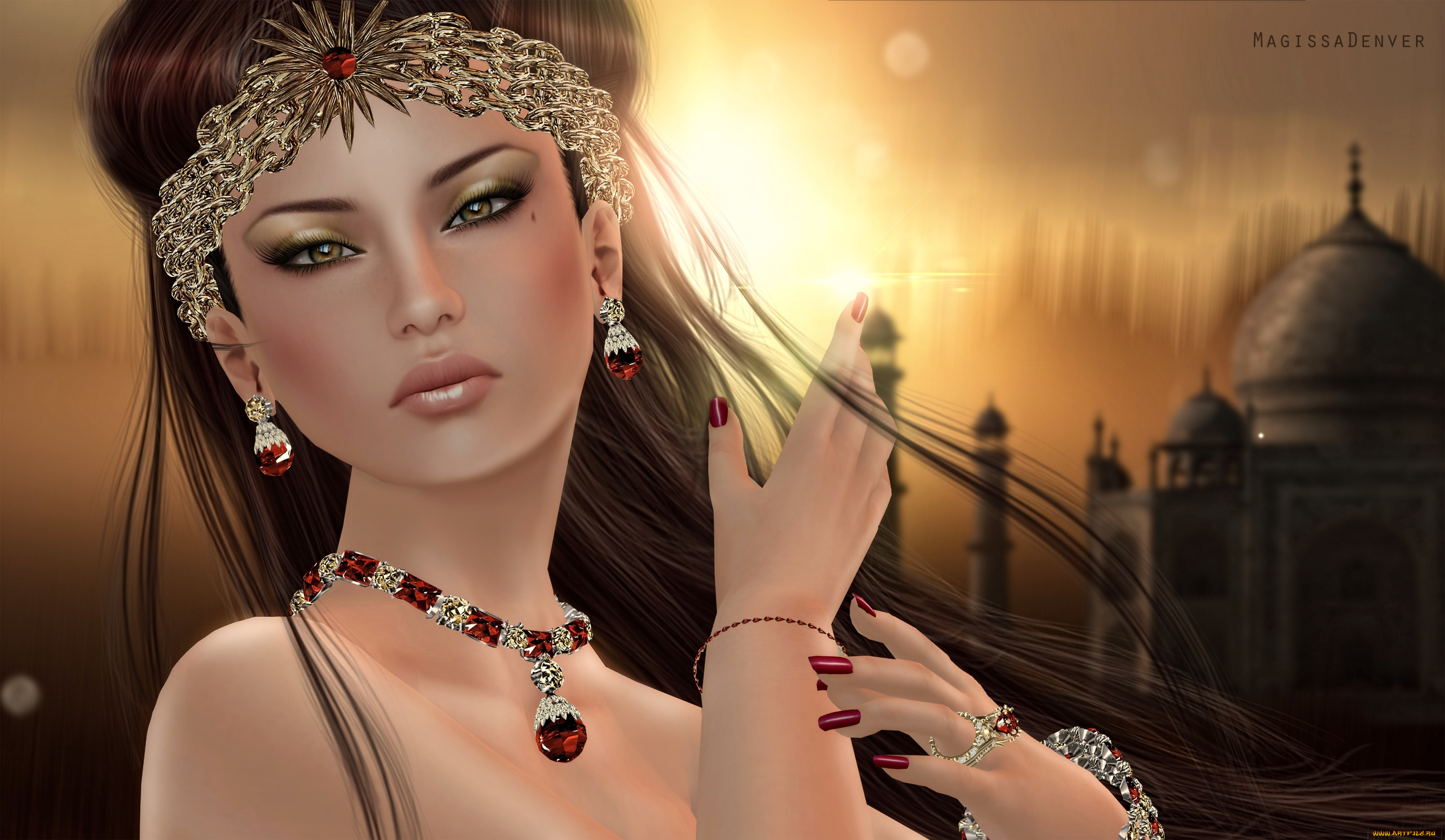 3д, графика, portraits, портрет, украшения