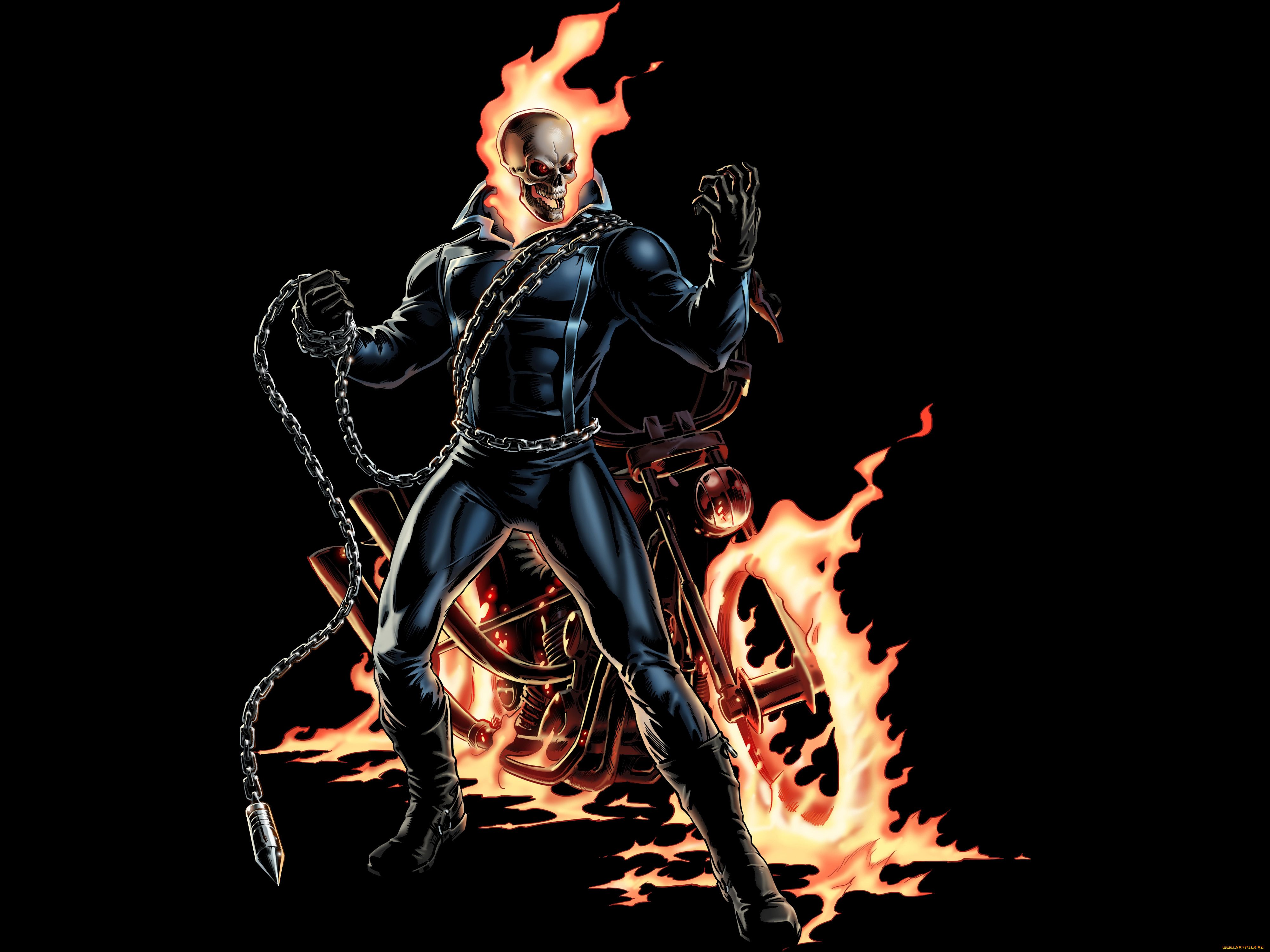 ghost, rider, рисованные, комиксы, комикс, рисунок, призрачный, гонщик