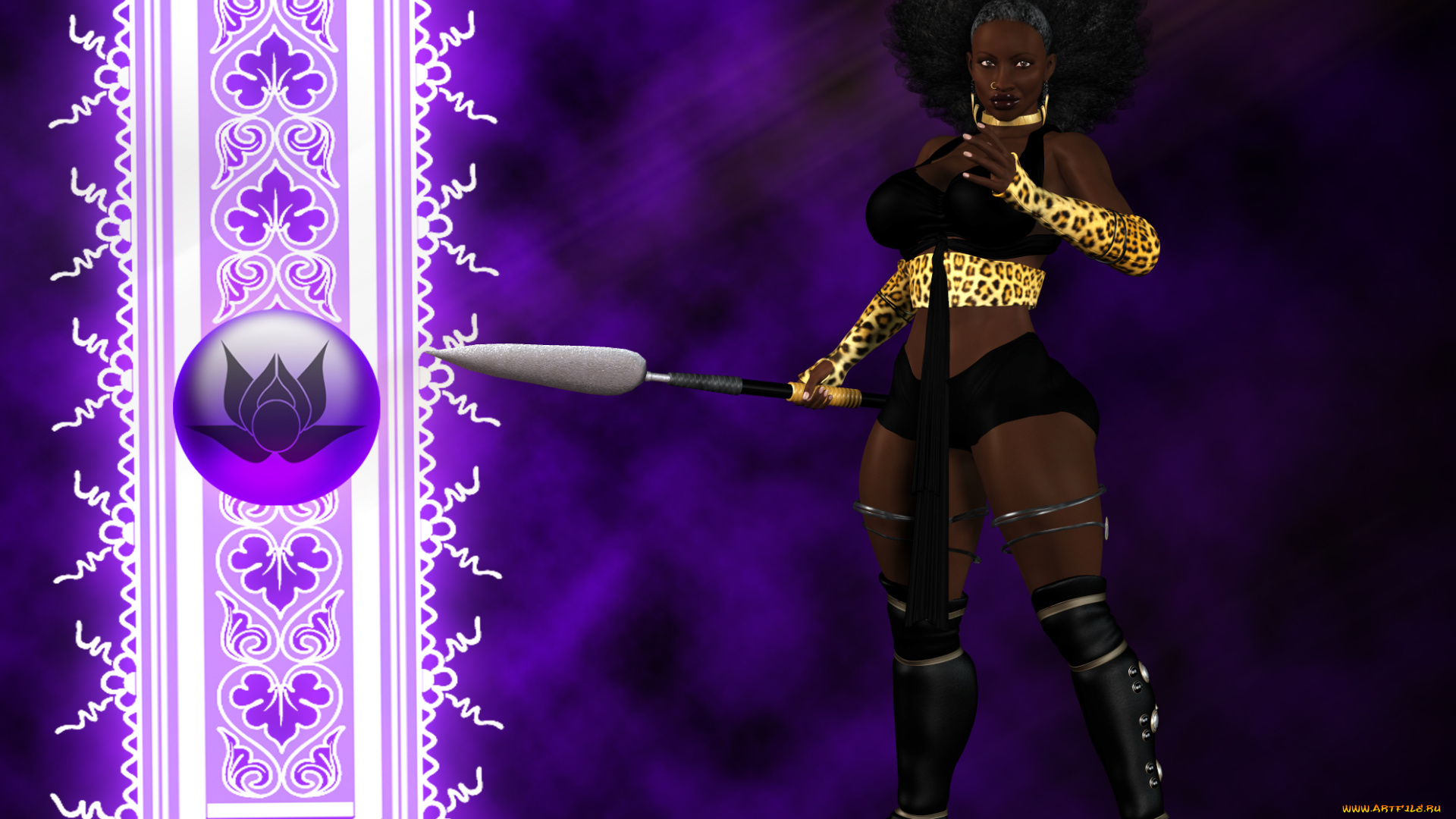 3д, графика, фантазия, , fantasy, символ, оружие, взгляд, девушка