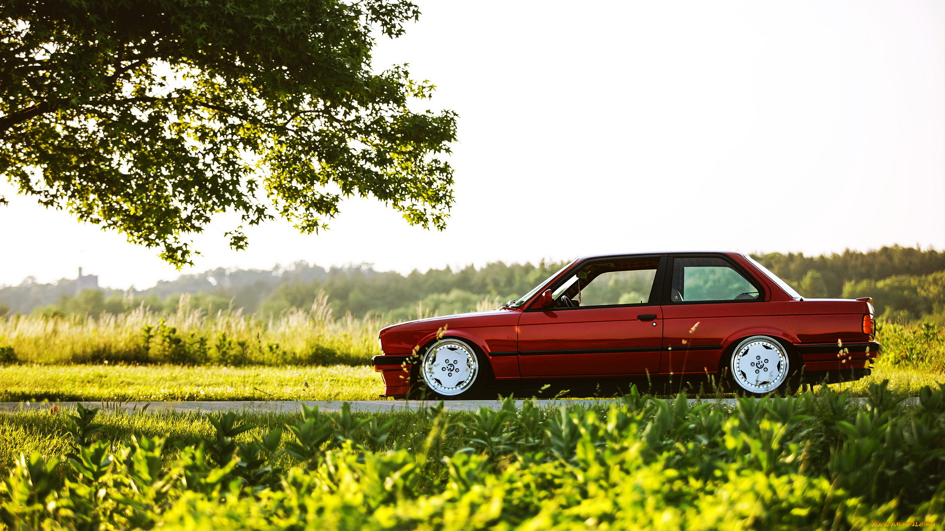 автомобили, bmw, трешка, 3, series, red, car, e30