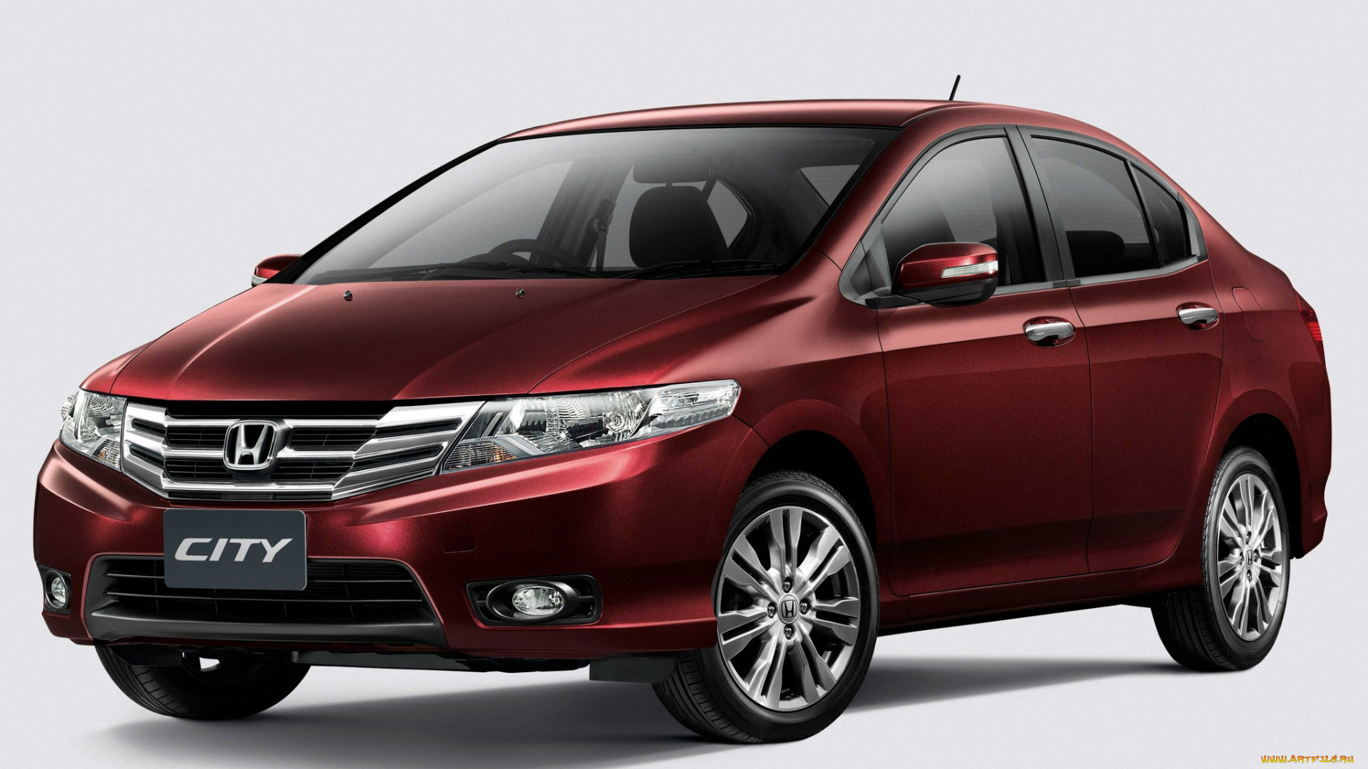 автомобили, honda, city, красный, 2012г, au-spec