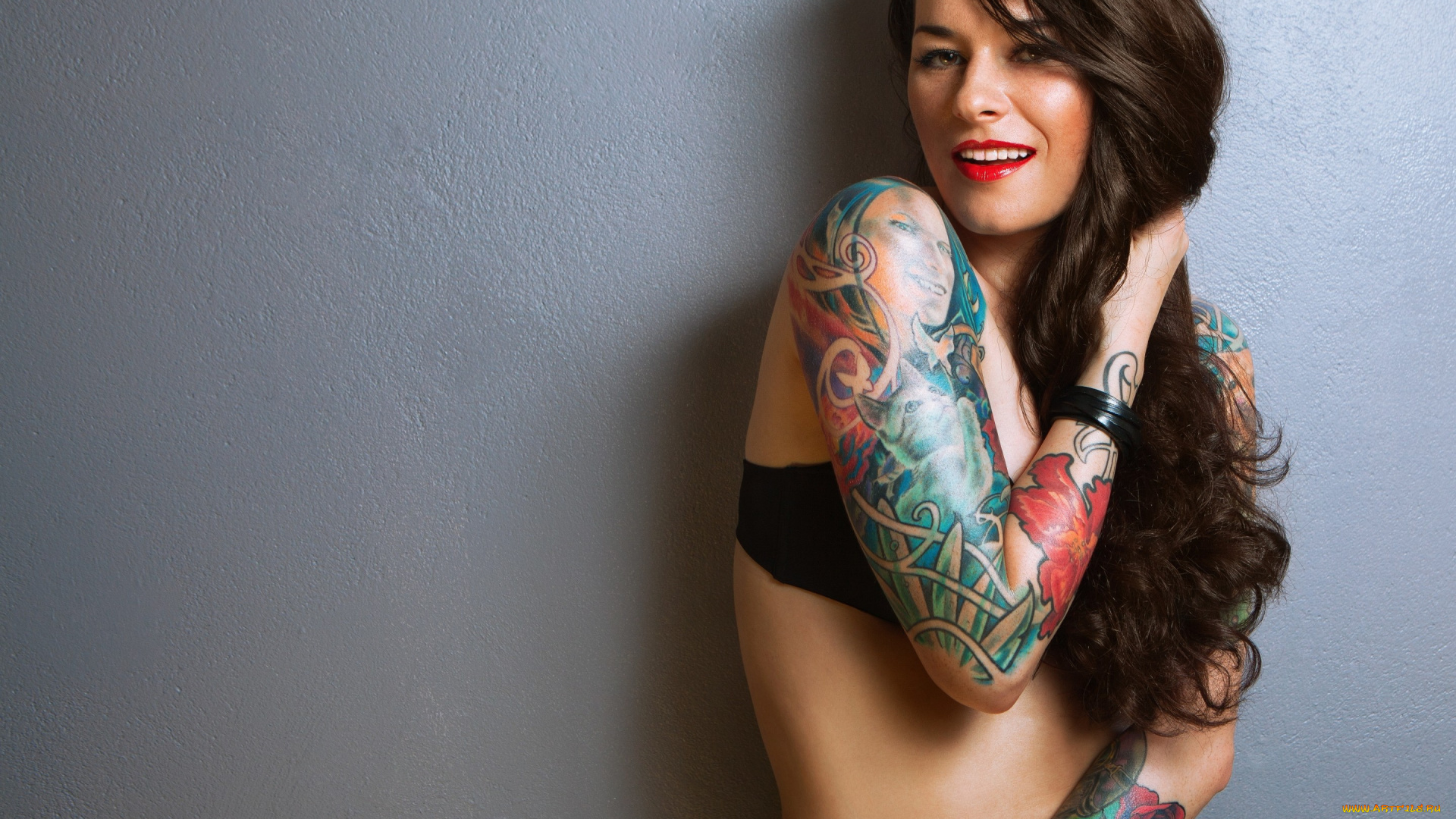 девушки, -unsort, , брюнетки, , шатенки, руки, тату, фон, волосы, взгляд, девушка, эротика