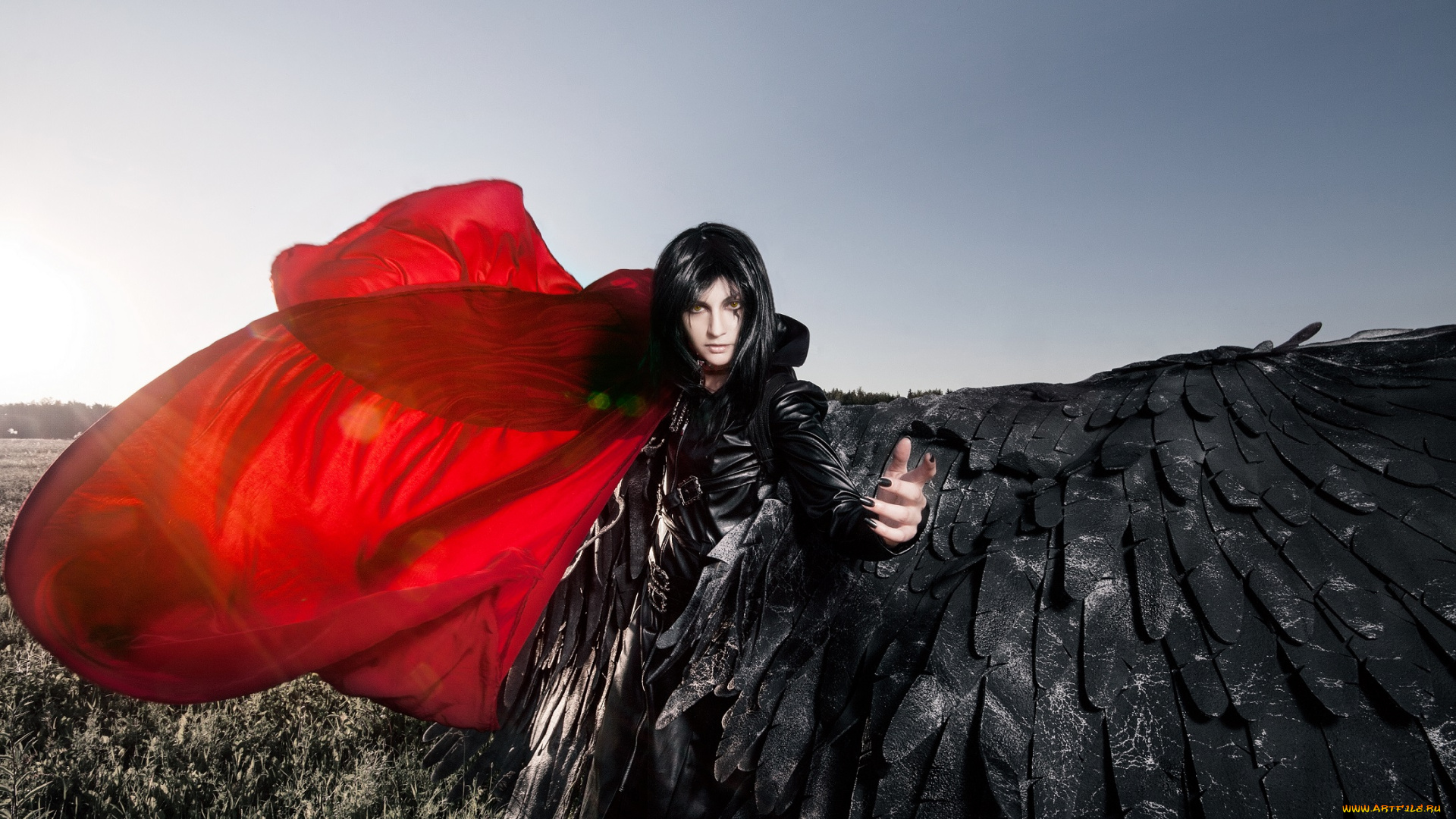 фэнтези, фотоарт, парень, косплей, арт, ангел, брюнет