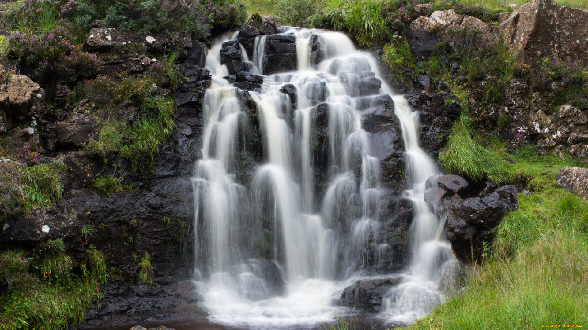 природа, водопады, лес, водопад, река