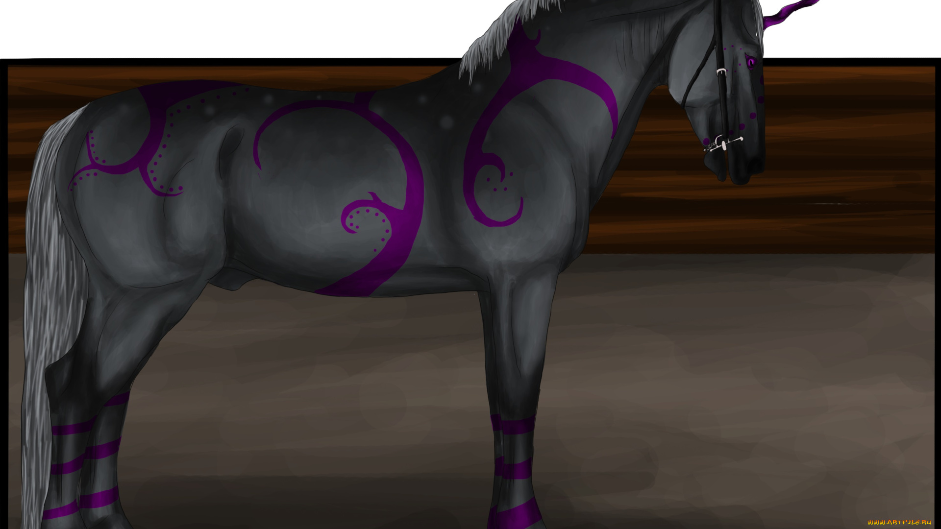 рисованные, животные, , сказочные, , мифические, единорог