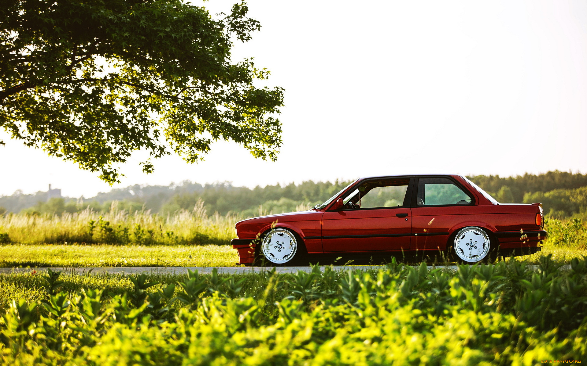 автомобили, bmw, трешка, 3, series, red, car, e30