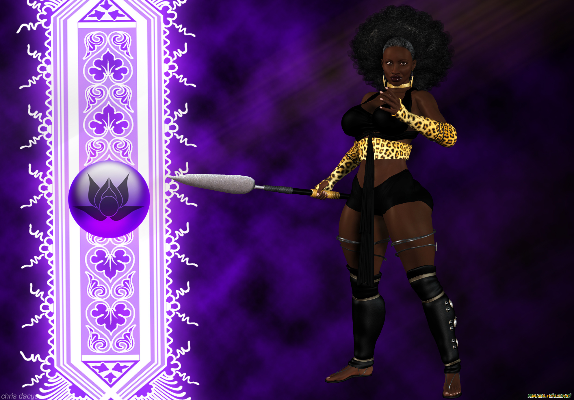 3д, графика, фантазия, , fantasy, символ, оружие, взгляд, девушка