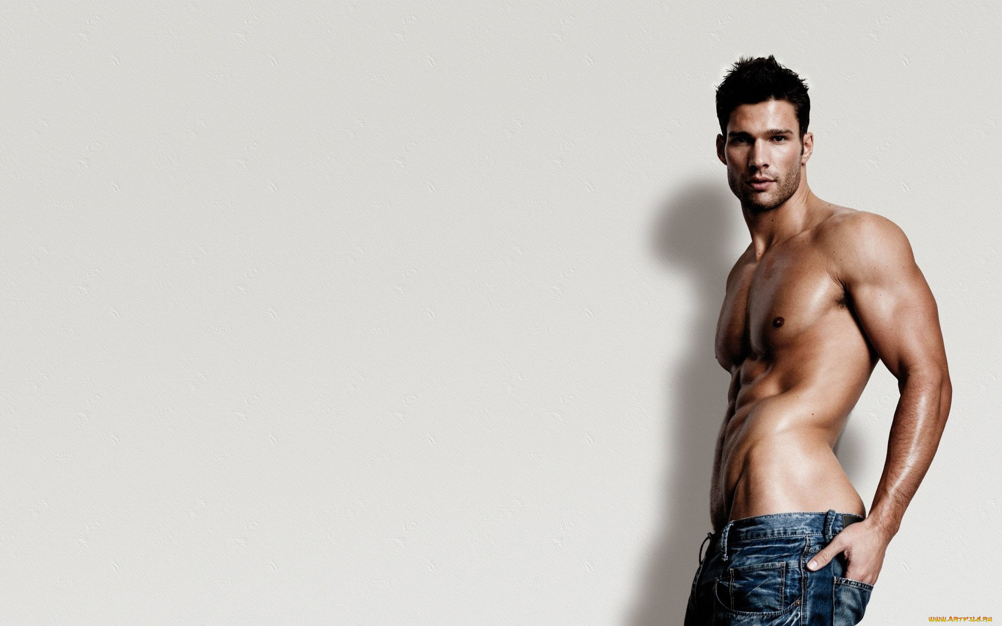 мужчины, -, unsort, фон, парень, мускулы, брюнет, вгляд