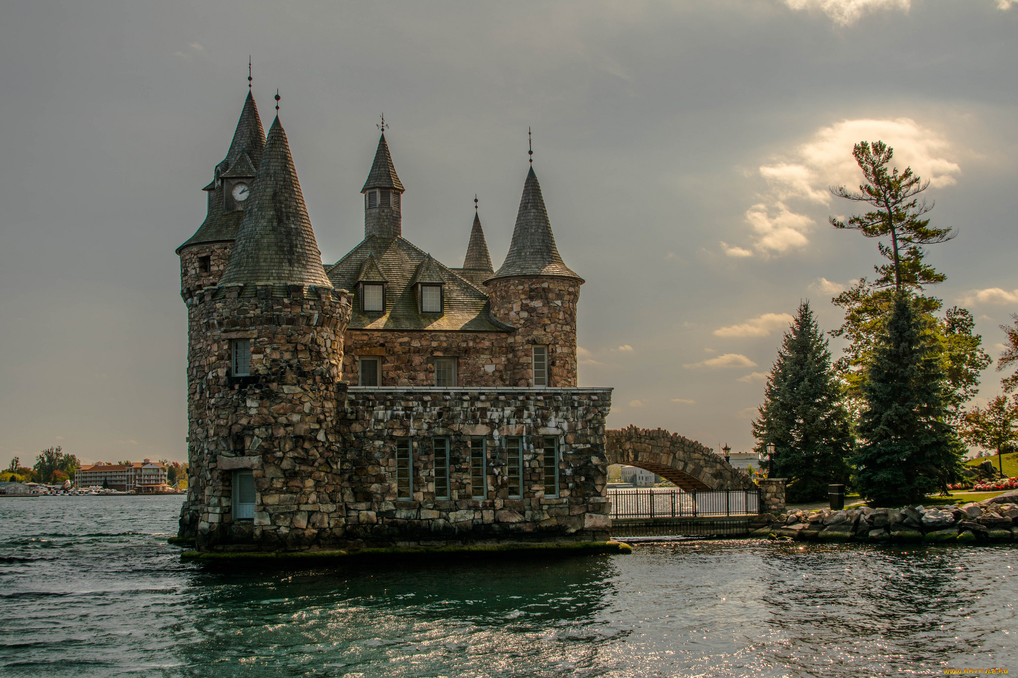 boldt, castle, , thousand, islands, , new, york, города, -, дворцы, , замки, , крепости, река, остров, замок