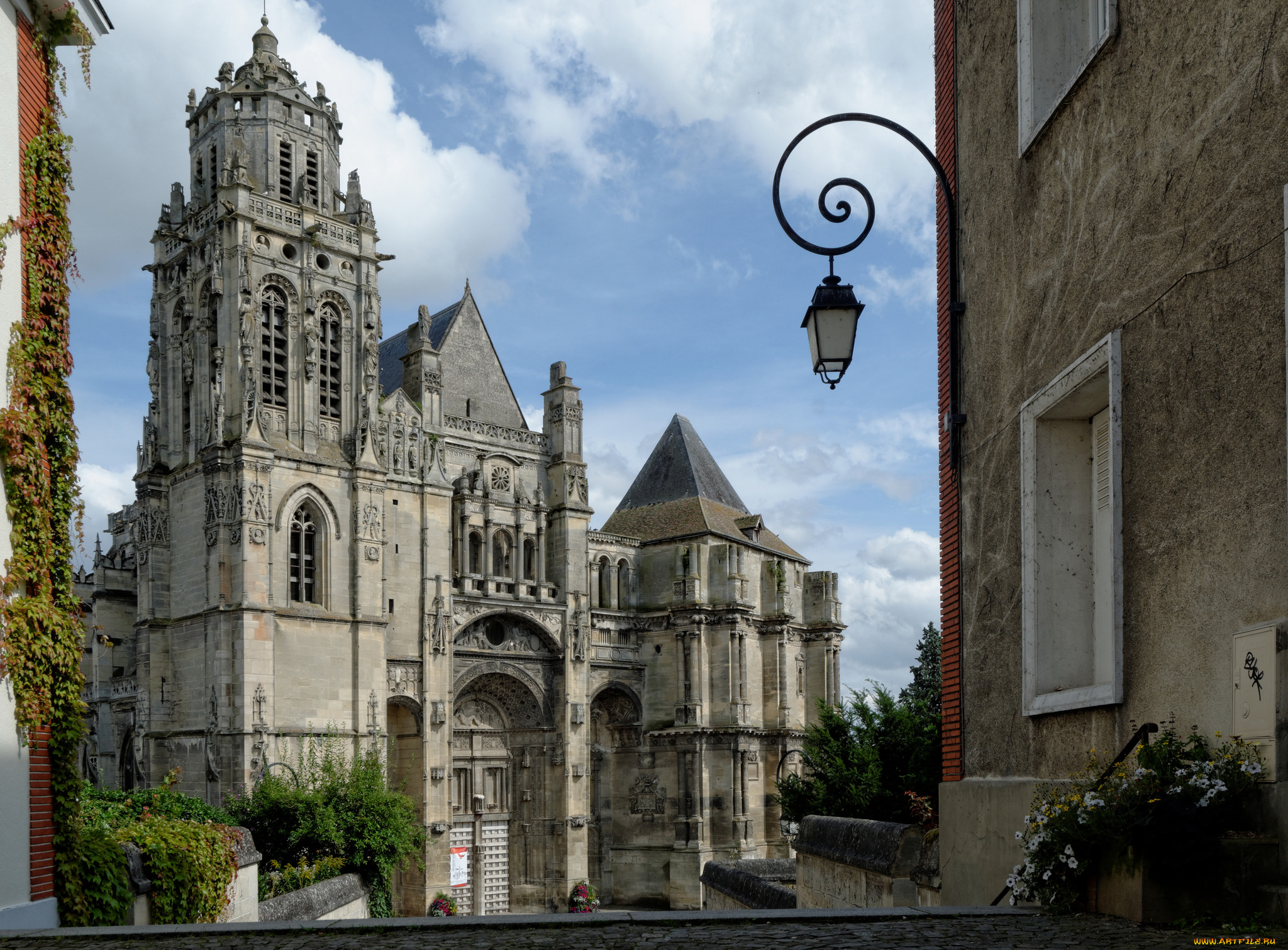 города, замки, франции, замок, проулок