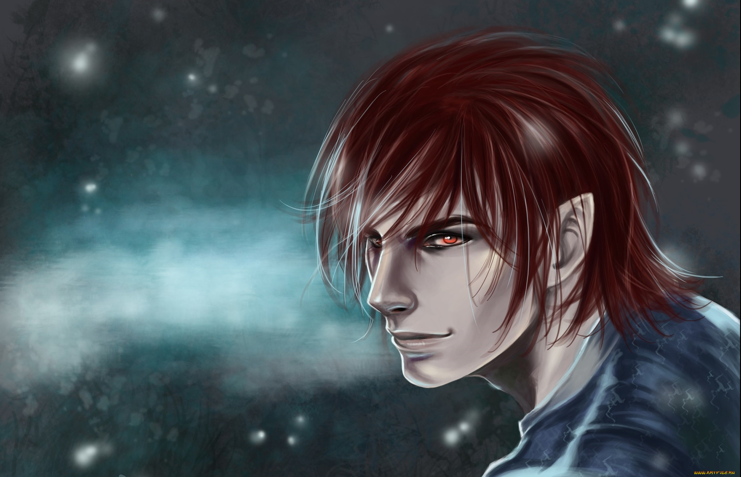 фэнтези, эльфы, блики, взгляд, эльф, парень, арт