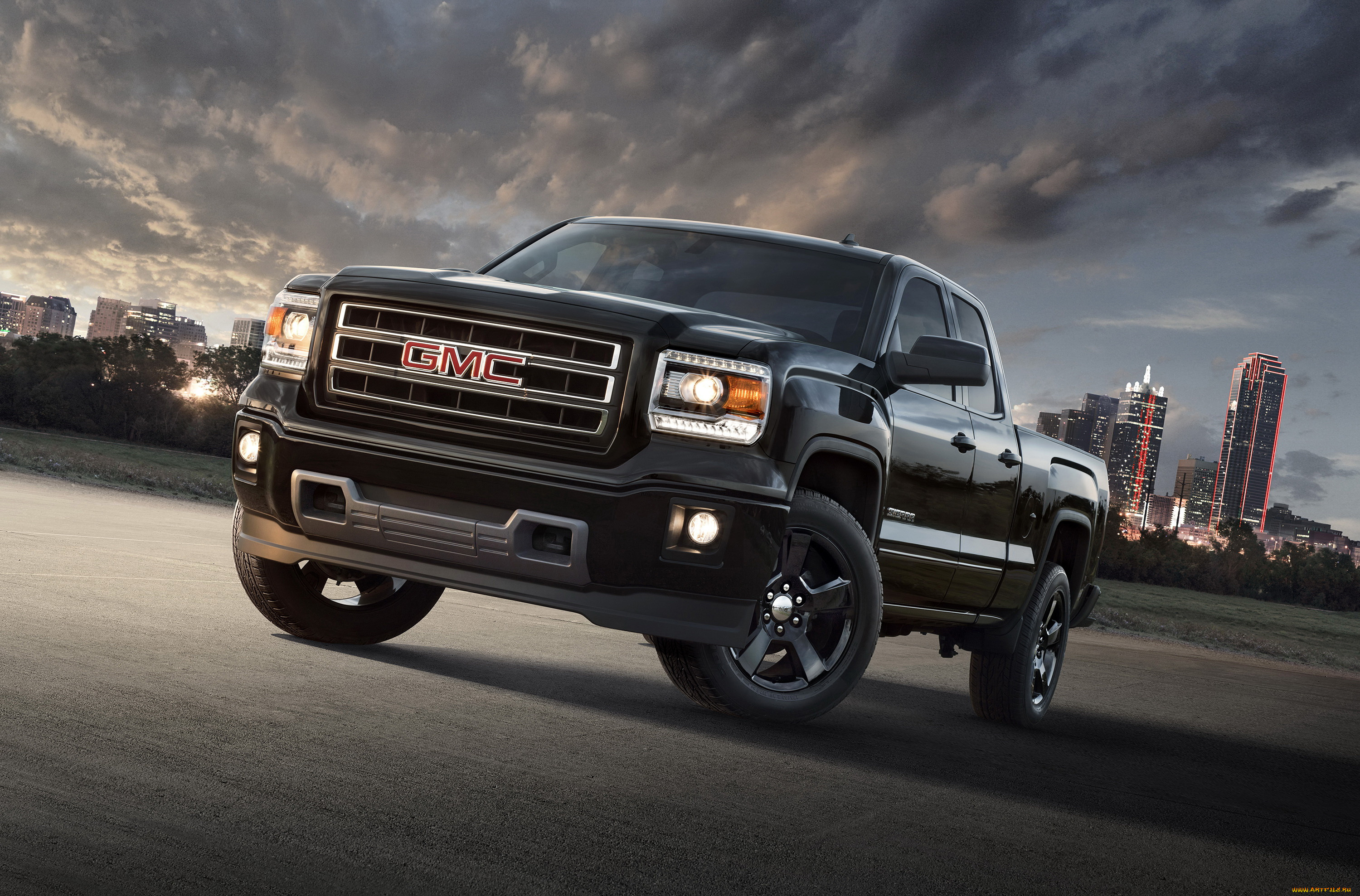 2015, gmc, sierra, elevation, edition, автомобили, gm-gmc, закат, металлик, тюнинг, черный, elevation, sierra, gmc