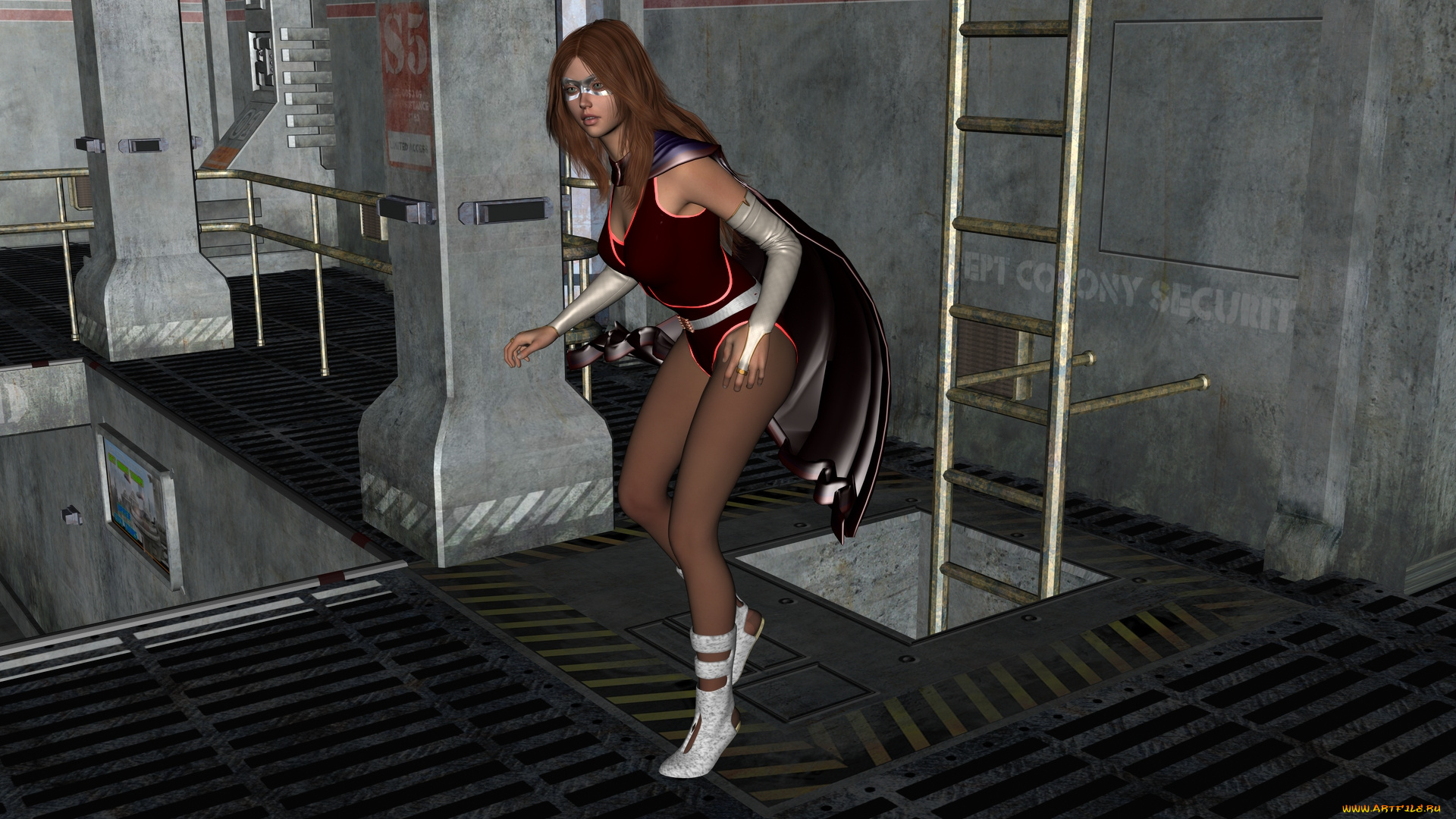 3д, графика, фантазия, , fantasy, фон, взгляд, девушка