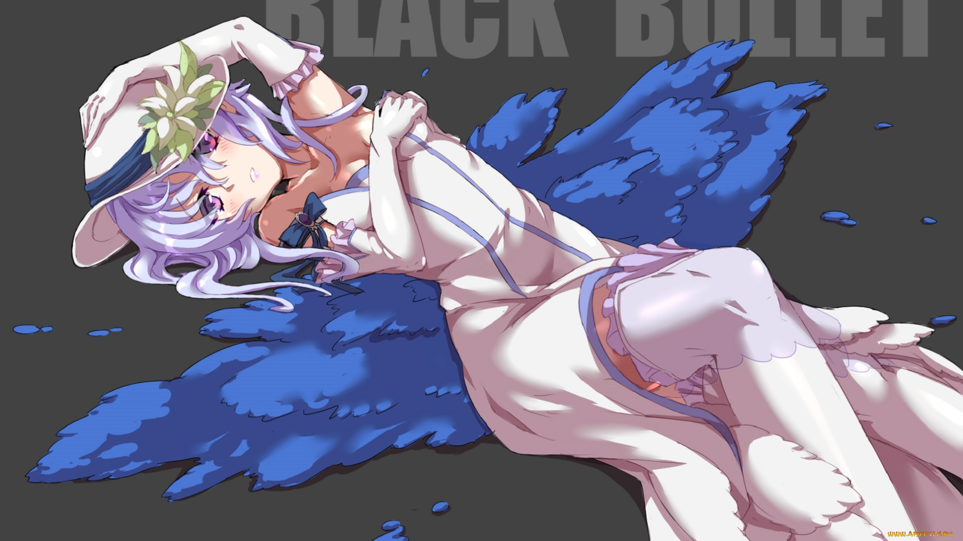 аниме, black, bullet, чёрная, пуля, сейтенши, девушка, фон, арт