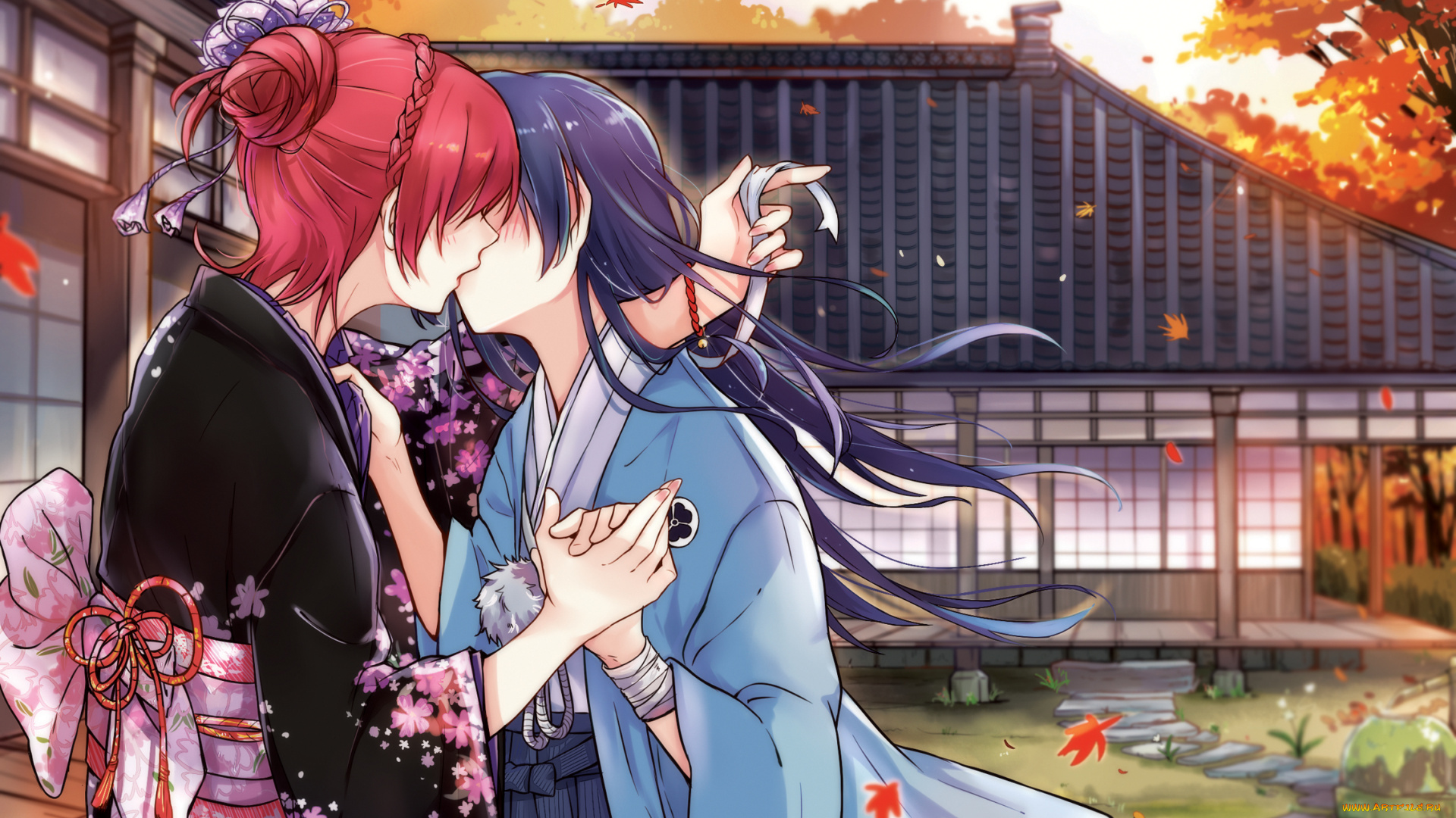 аниме, love, live, , school, idol, project, почелуй, арт, erisy, 7hai, sonoda, umi, nishikino, maki, love, live, school, idol, project