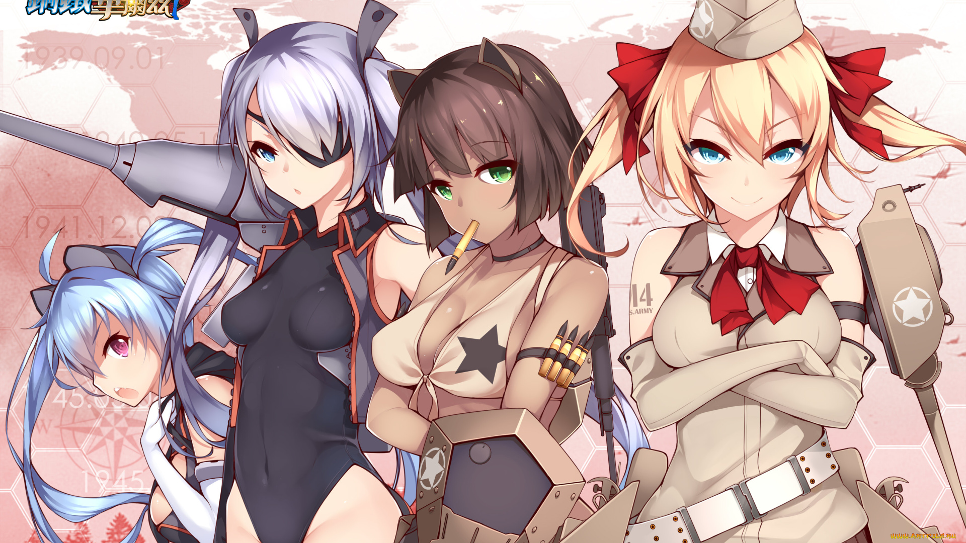 аниме, оружие, , техника, , технологии, фон, взгляд, девушки