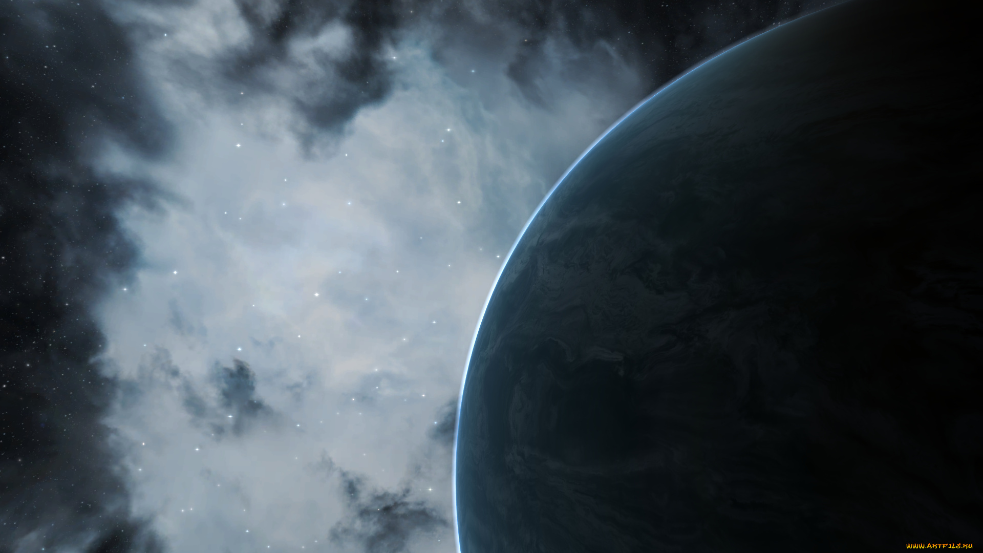 космос, арт, звезды, планеты, галактика, вселенная