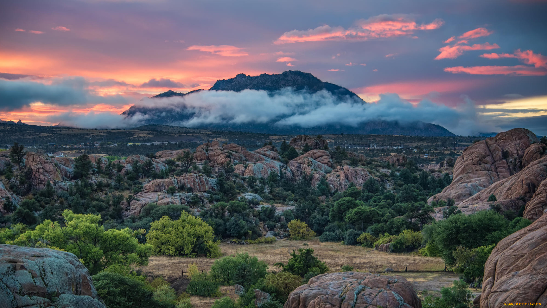 природа, горы, небо, облака