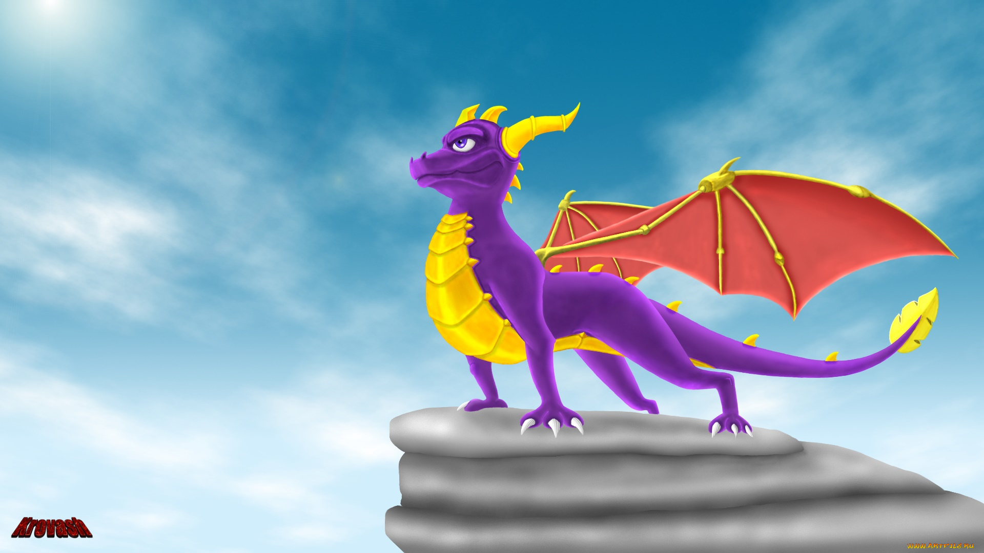 векторная, графика, мультфильмы, , cartoons, дракон