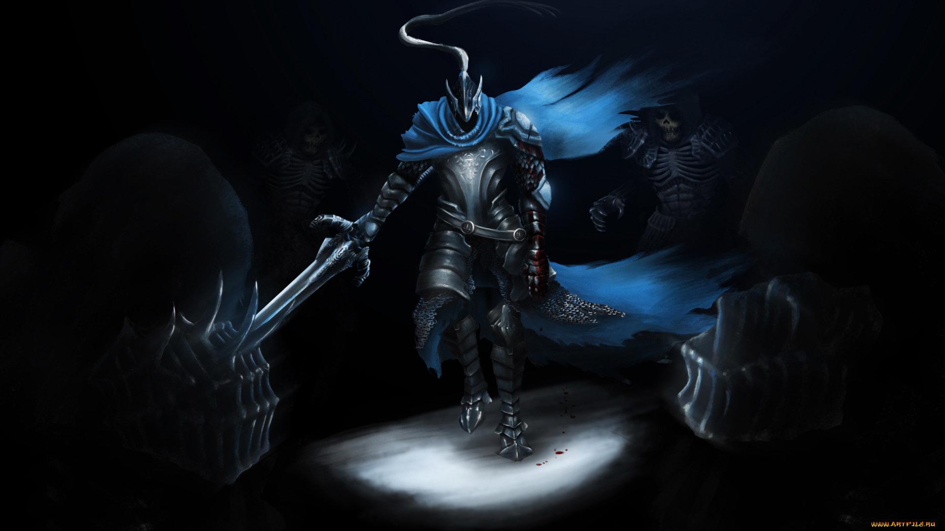 видео, игры, dark, souls, knight, artorias, dark, souls, демоны, монстры, рпг, art