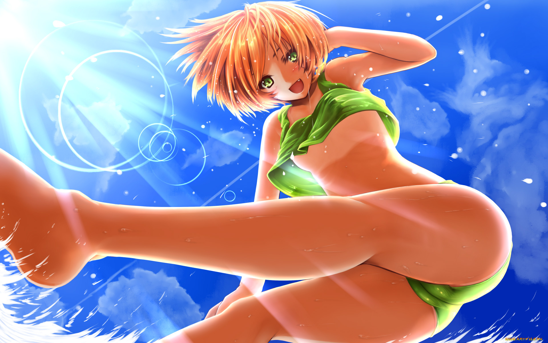 аниме, love, live, , school, idol, project, девушка, арт, gizensha, hoshizora, rin, love, live, school, idol, project