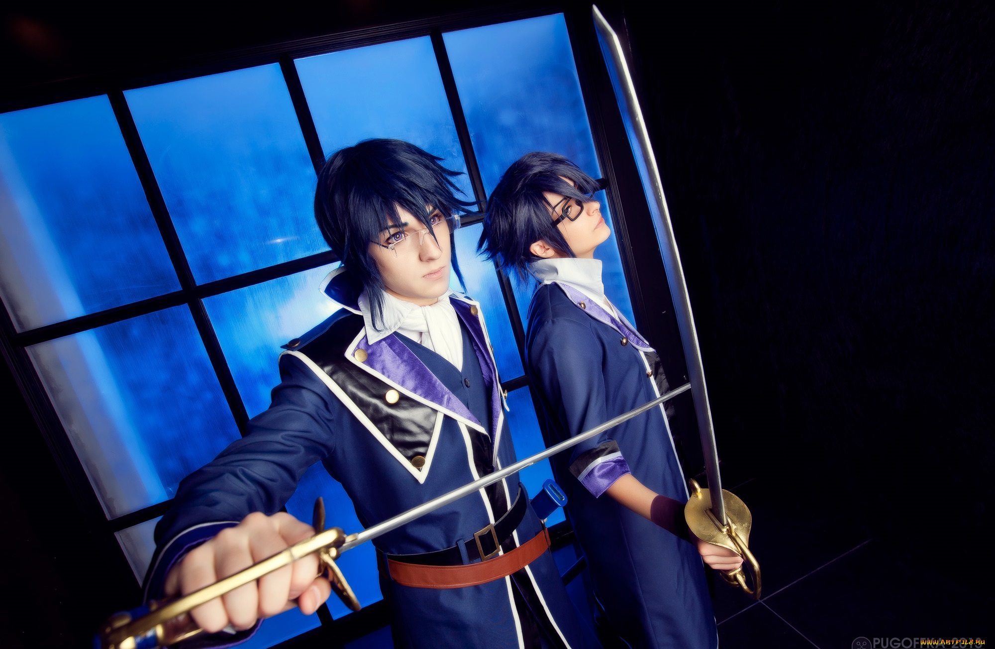 разное, cosplay, , косплей, меч, k-project, синий, король, парни, арт, and, fushimi, munakata, reisi