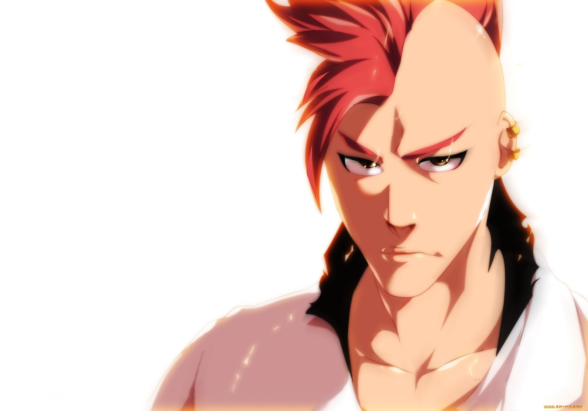 аниме, bleach, взгляд, fuuzuke, парень, арт, bazz, b