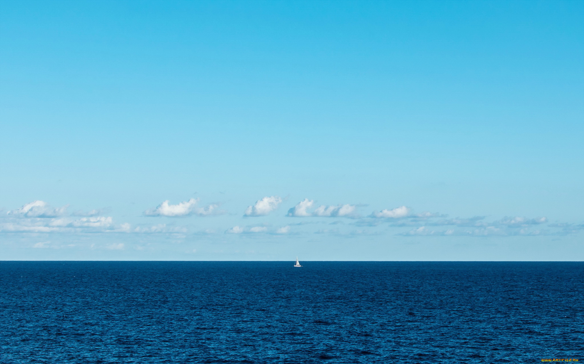 природа, моря, океаны, море, небо, лодка, парус