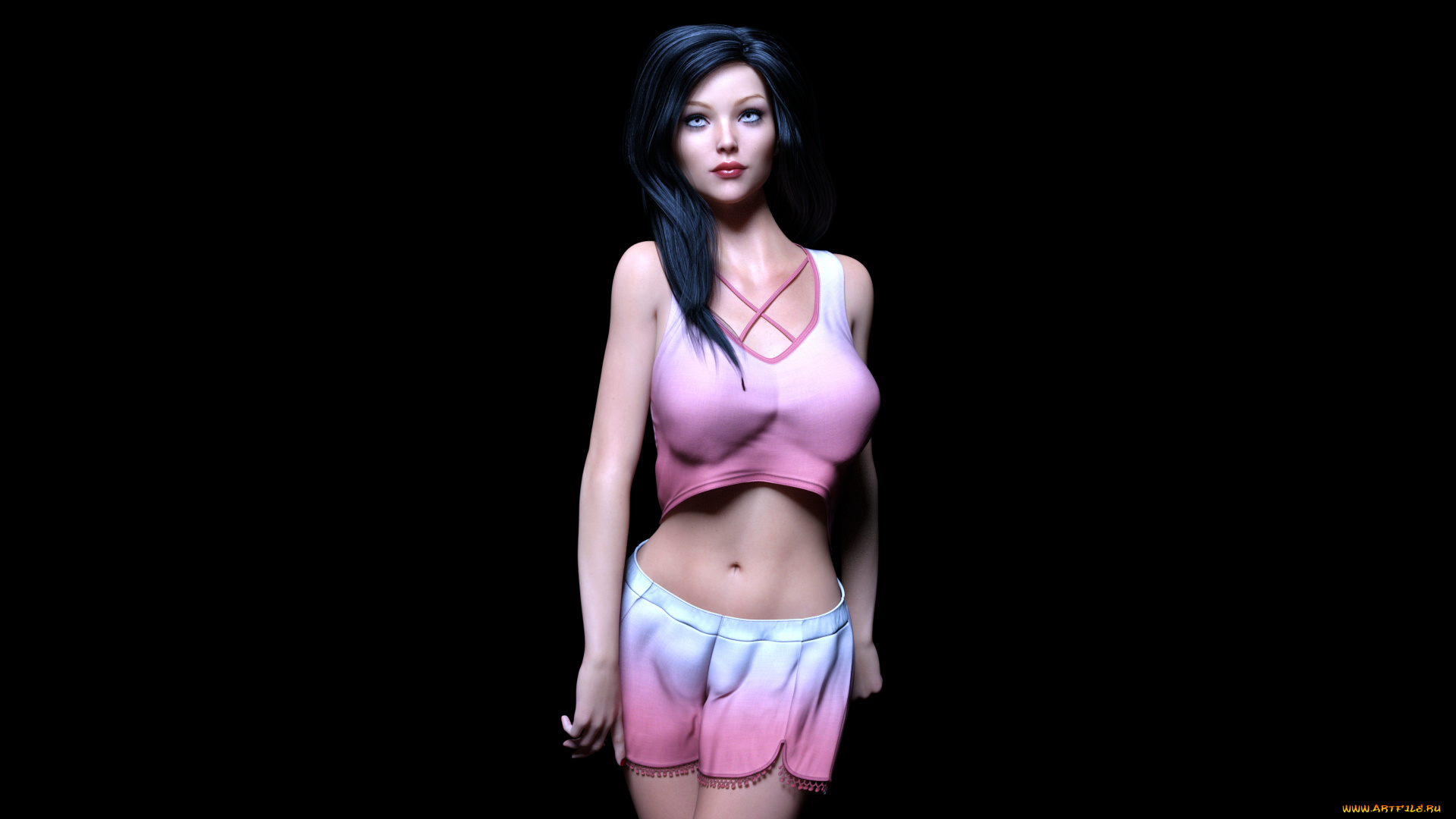 3д, графика, люди, , people, фон, взгляд, девушка