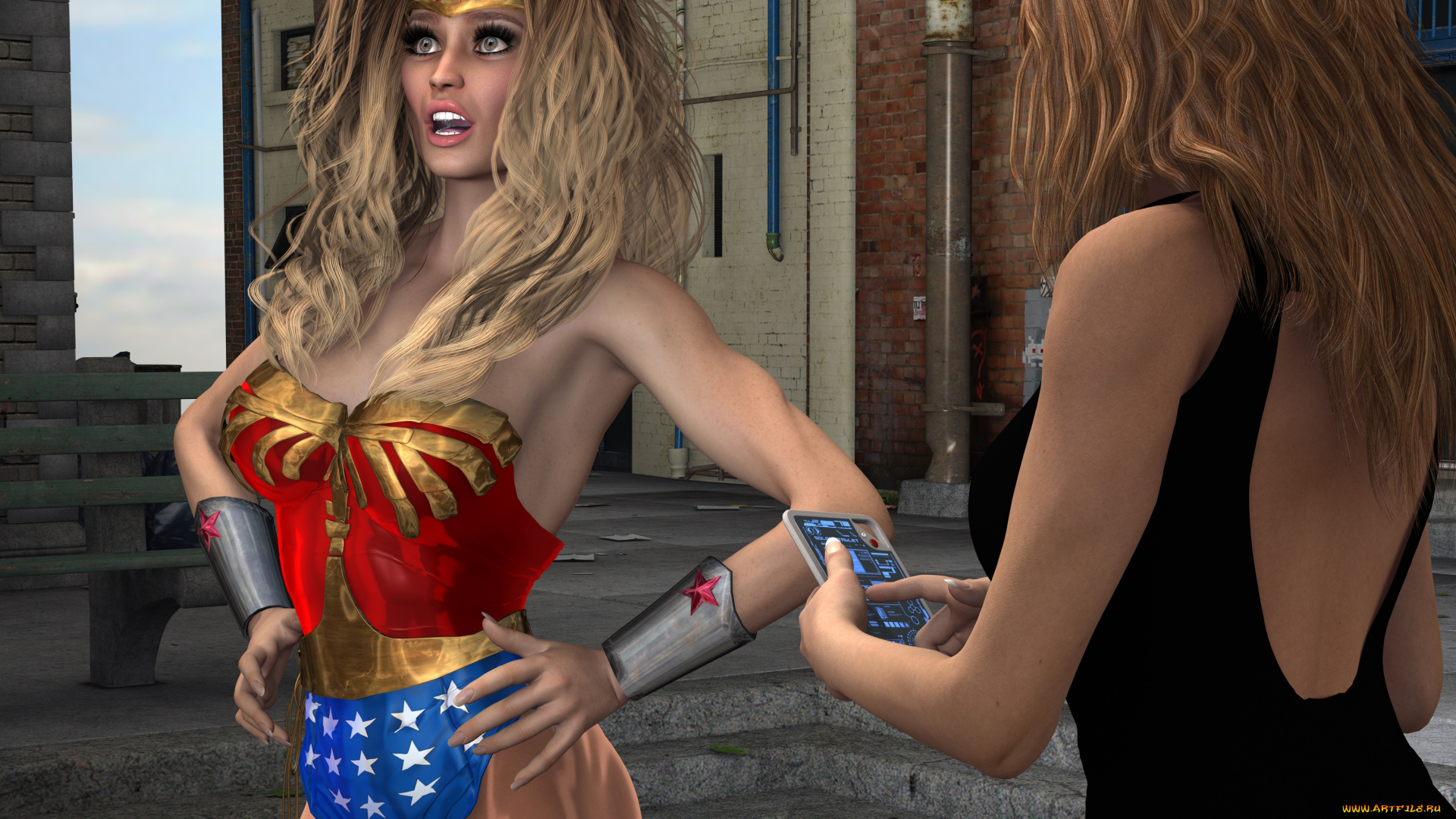 3д, графика, люди, , people, фон, взгляд, девушки