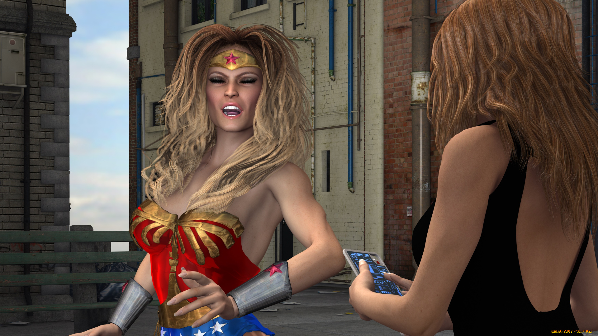 3д, графика, люди, , people, фон, взгляд, девушки