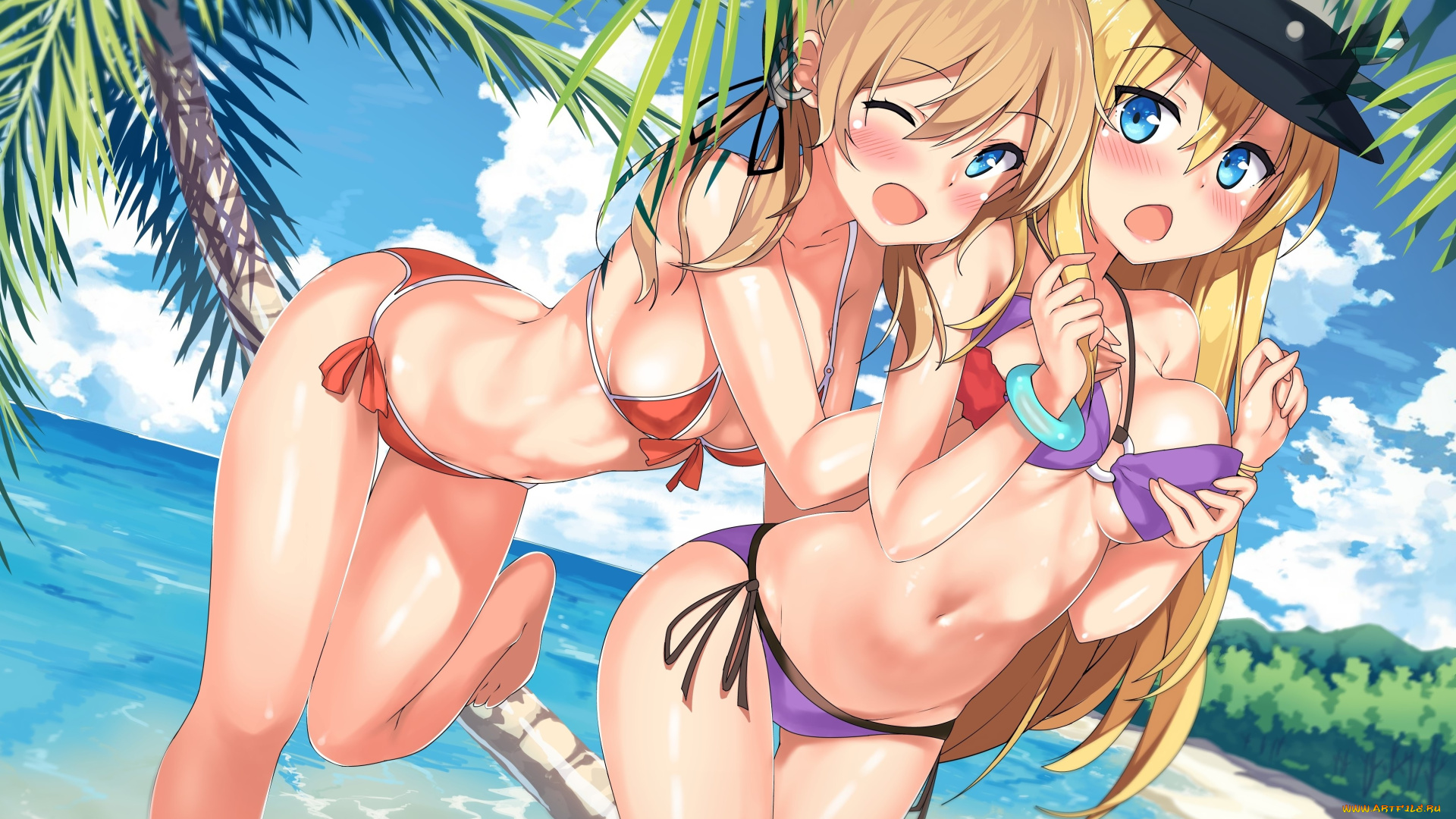 аниме, kantai, collection, фон, взгляд, девушки