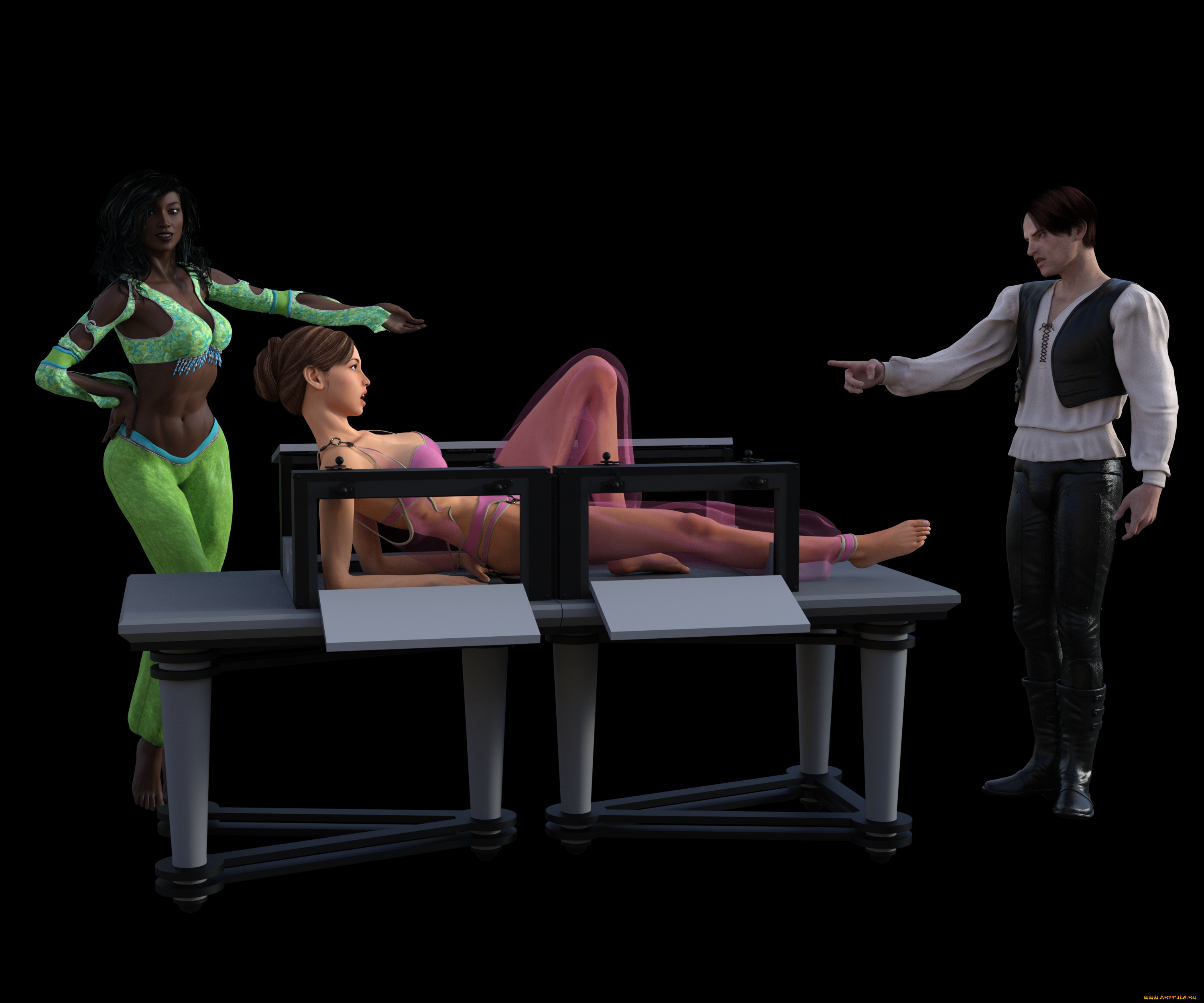 3д, графика, люди, , people, иллюзионисты, фон, взгляд, девушки